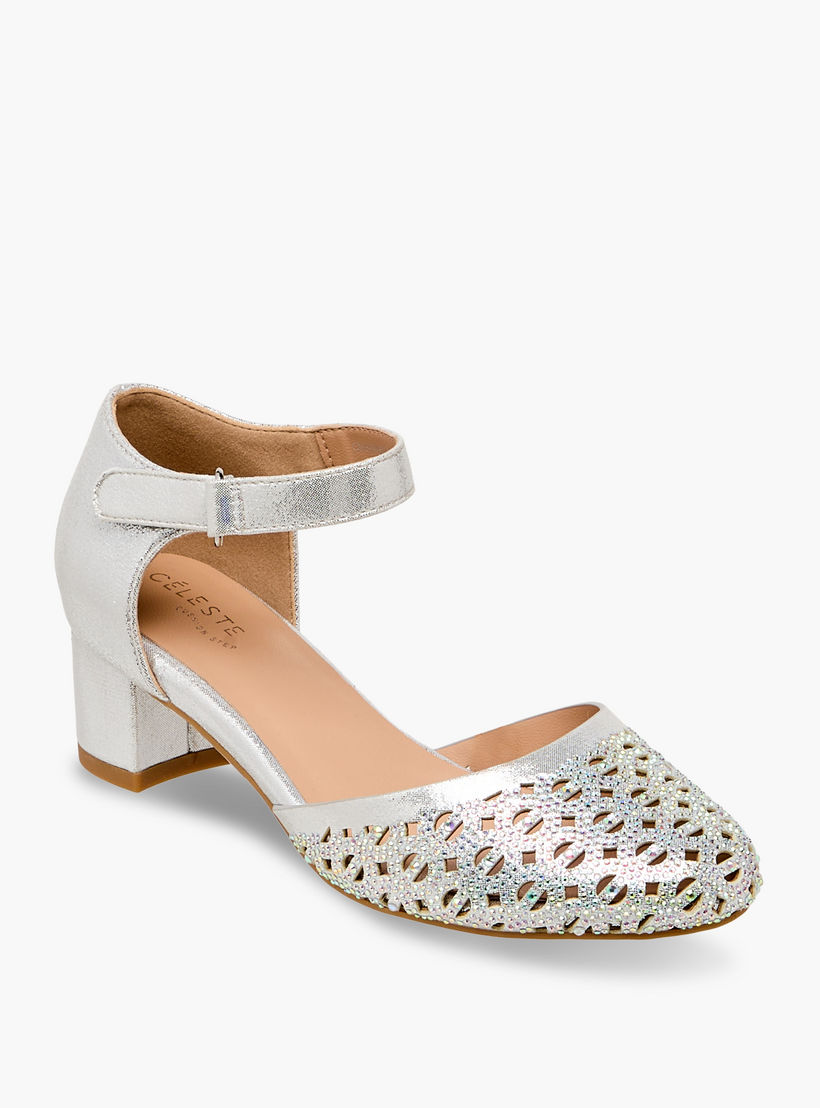 Celeste Girls Embellished Block Heel Sandals-girls-shoes-sandals-image-2