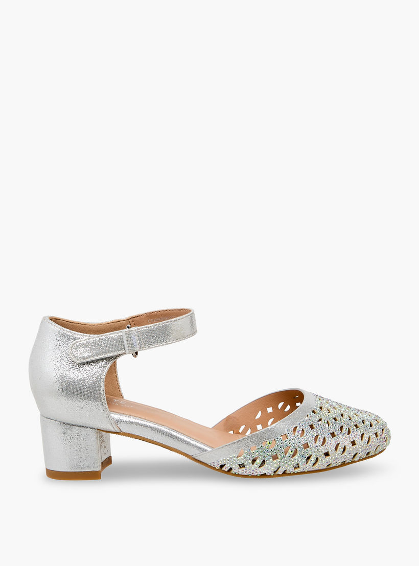Celeste Girls Embellished Block Heel Sandals-girls-shoes-sandals-image-3