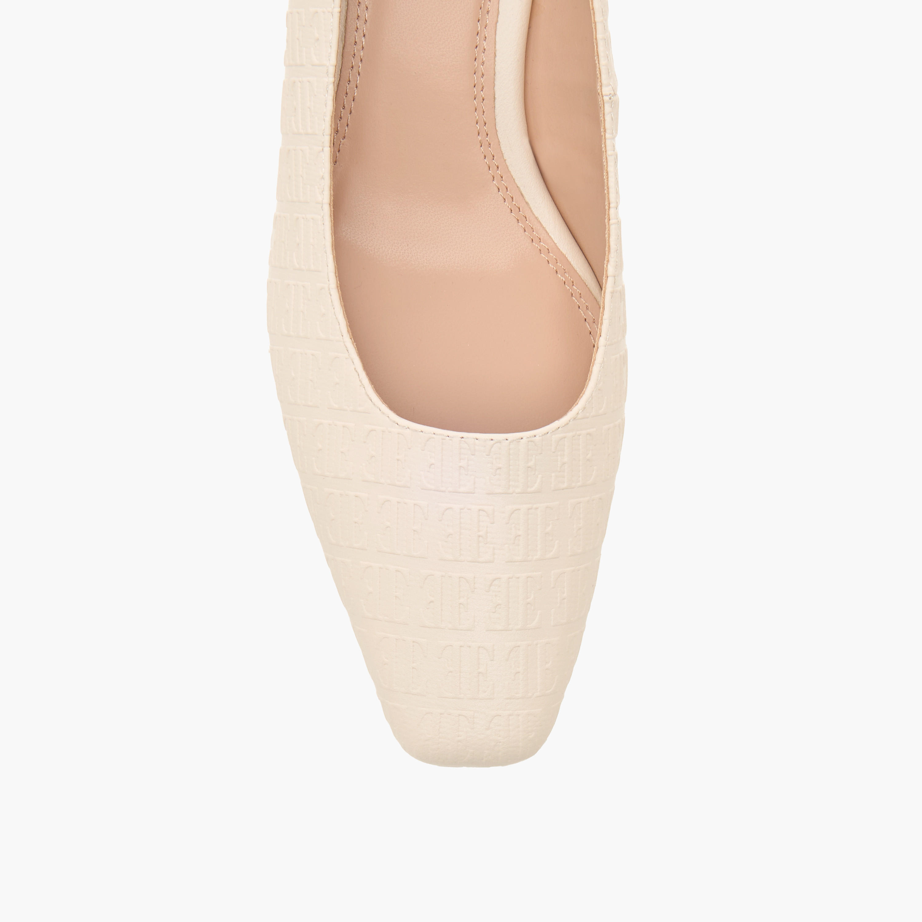 Elle Women Monogram Textured Kitten Heel Pumps-women-shoes-heels-image-4