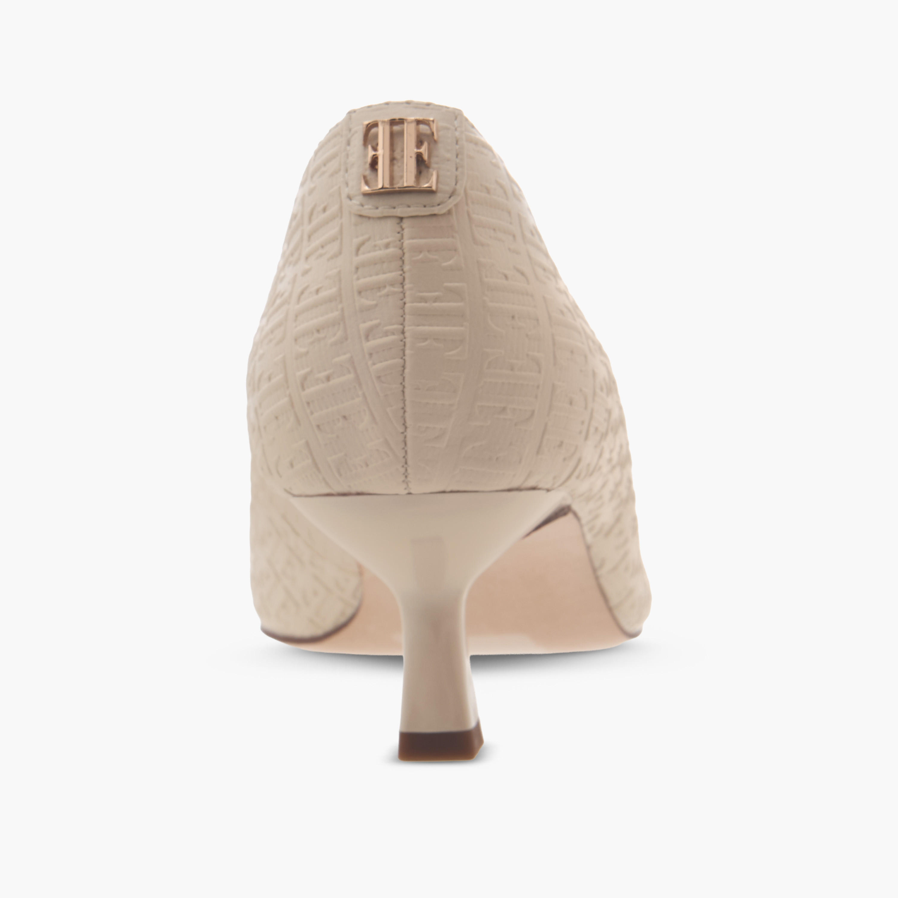 Elle Women Monogram Textured Kitten Heel Pumps-women-shoes-heels-image-5