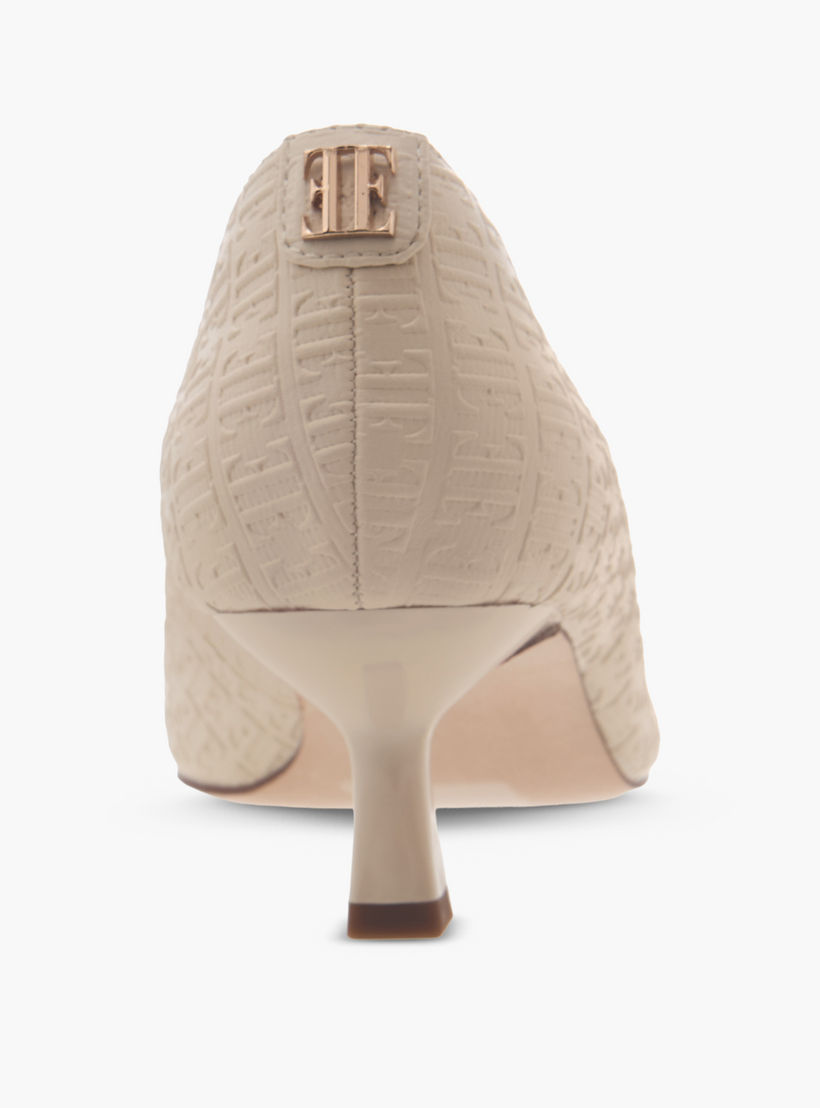 Elle Women Monogram Textured Kitten Heel Pumps-women-shoes-heels-image-5