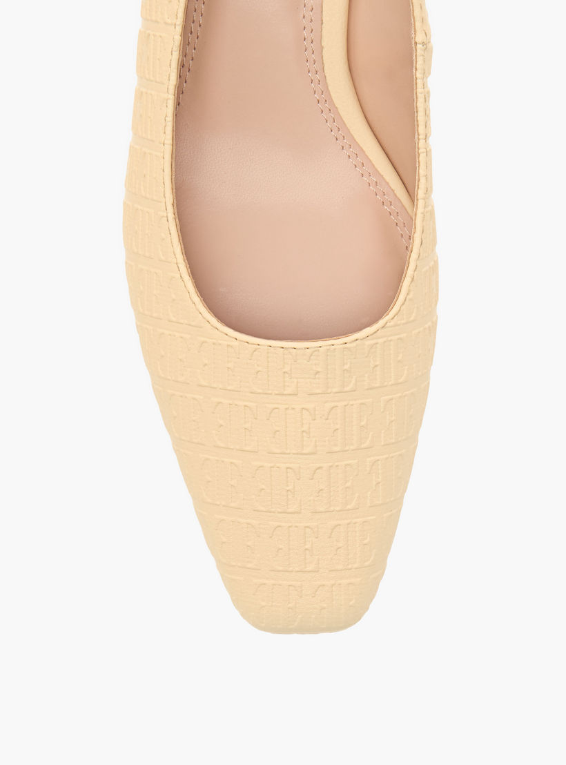 Elle Women Monogram Textured Kitten Heel Pumps-women-shoes-heels-image-4