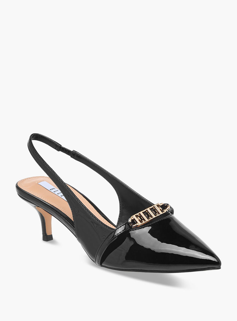 Elle Women's Logo Accent Slingback Shoes with Stiletto Heels-women-shoes-sandals-heeled-image-2