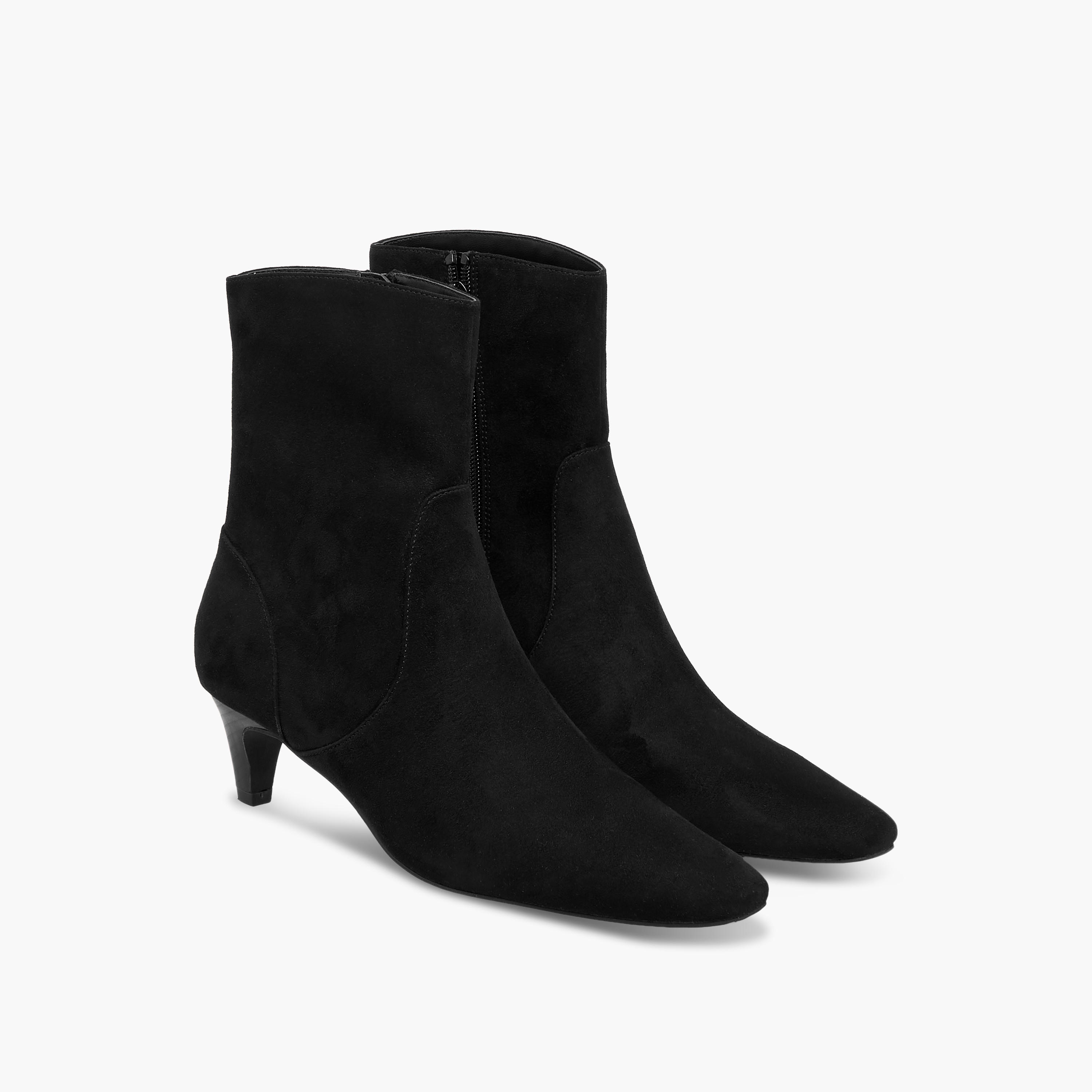 Celeste Women's Kitten Heel Zip Closure Ankle Boots-women-shoes-boots-image-1