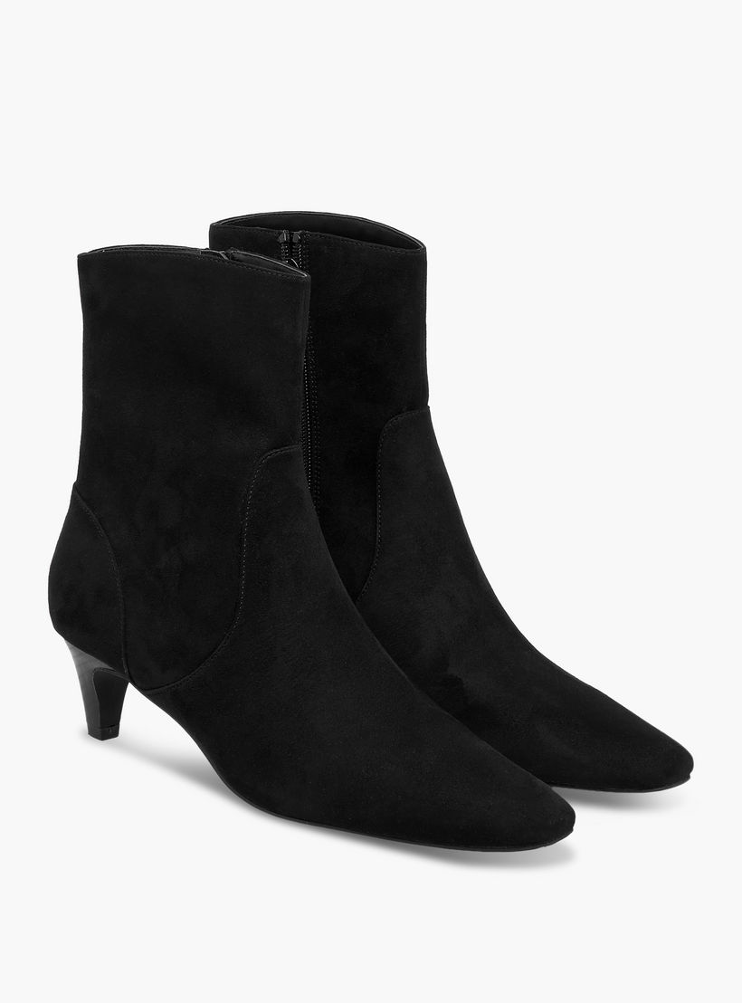 Celeste Women's Kitten Heel Zip Closure Ankle Boots-women-shoes-boots-image-1