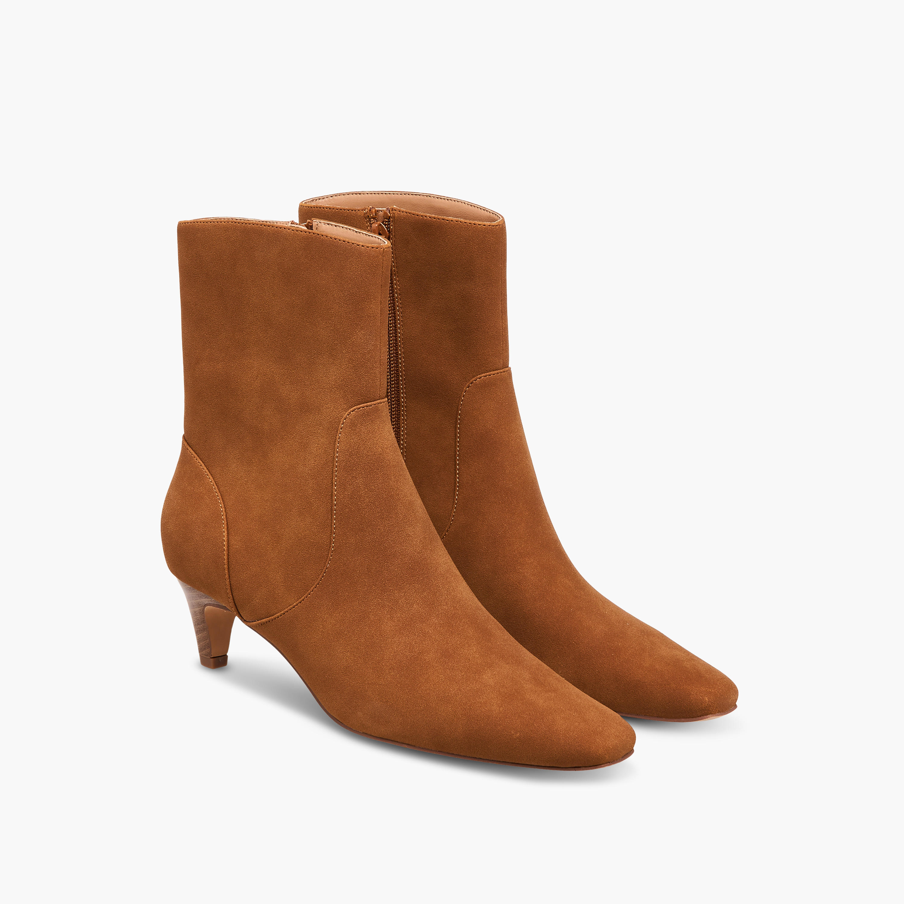 Celeste Women's Kitten Heel Zip Closure Ankle Boots-women-shoes-boots-image-1