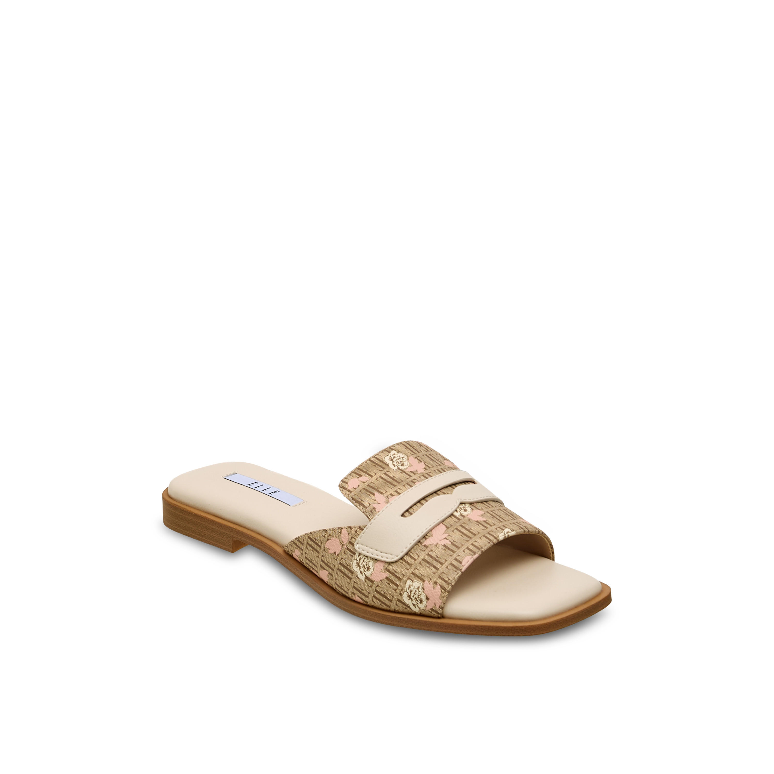 Elle Women Monogram Print Slide Sandals-women-shoes-flats-sandals-image-2