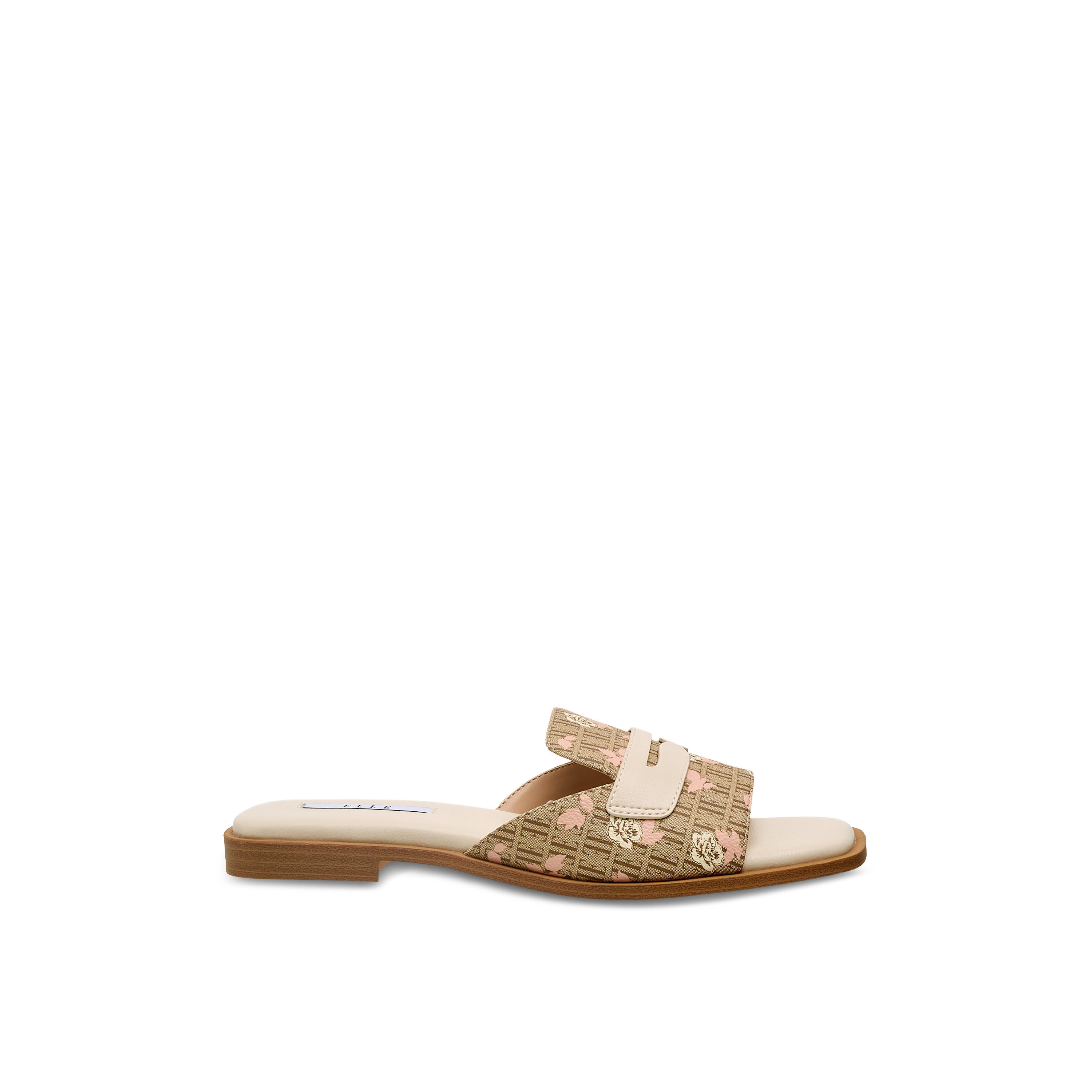 Elle Women Monogram Print Slide Sandals-women-shoes-flats-sandals-image-3