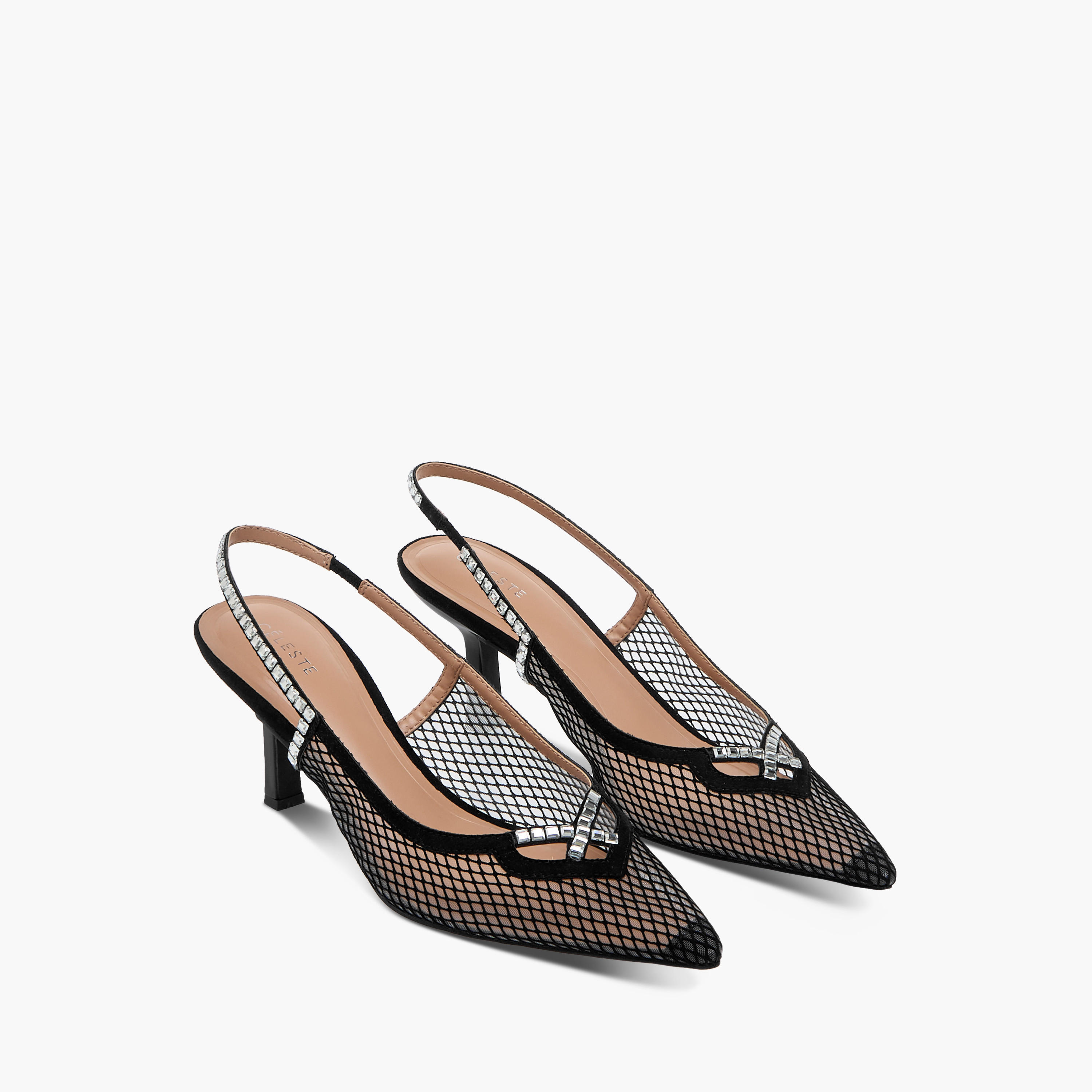 حذاء برباط خلفي مزين بكعب صغير للنساء من سيليست-women-shoes-heels-image-1