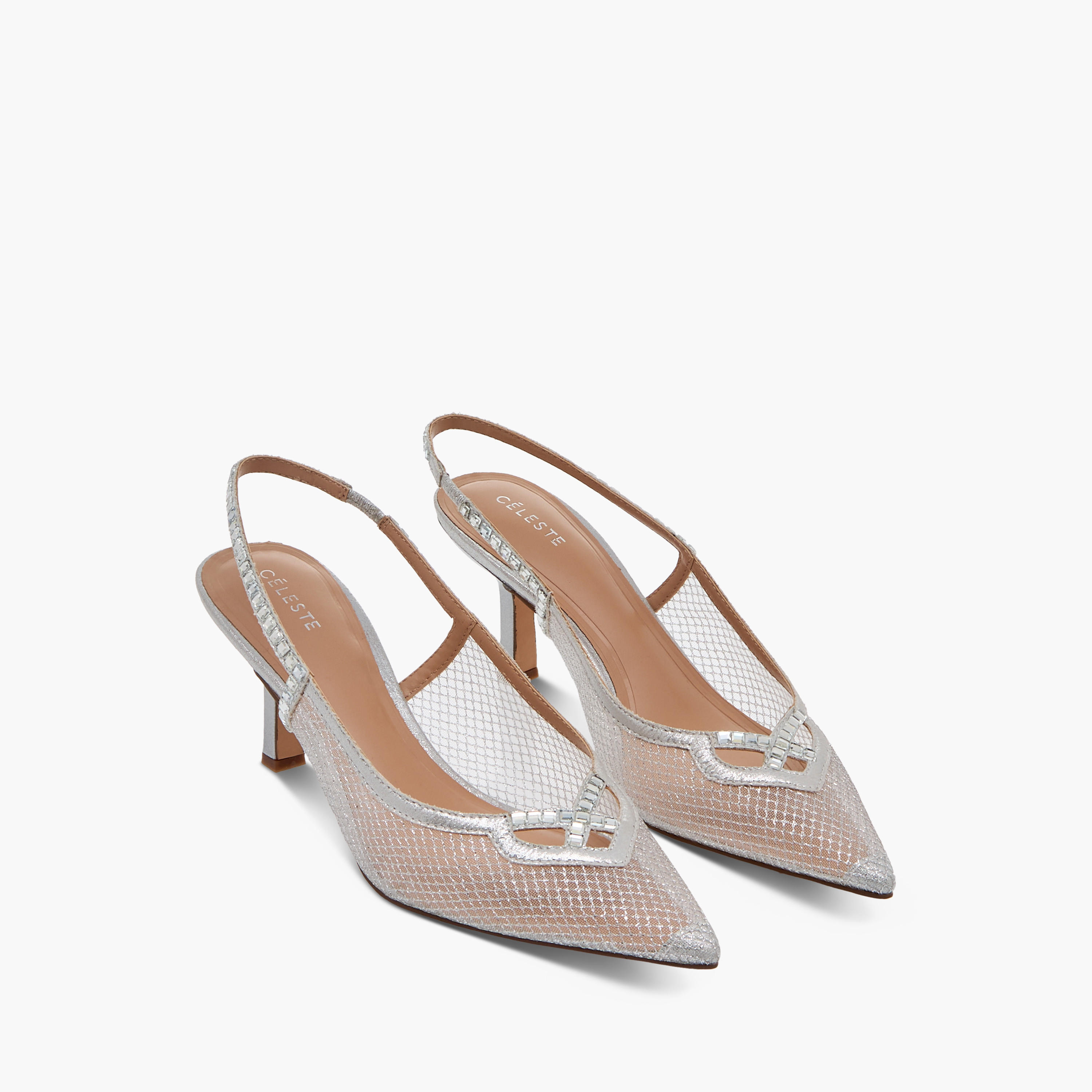 حذاء برباط خلفي مزين بكعب صغير للنساء من سيليست-women-shoes-heels-image-1