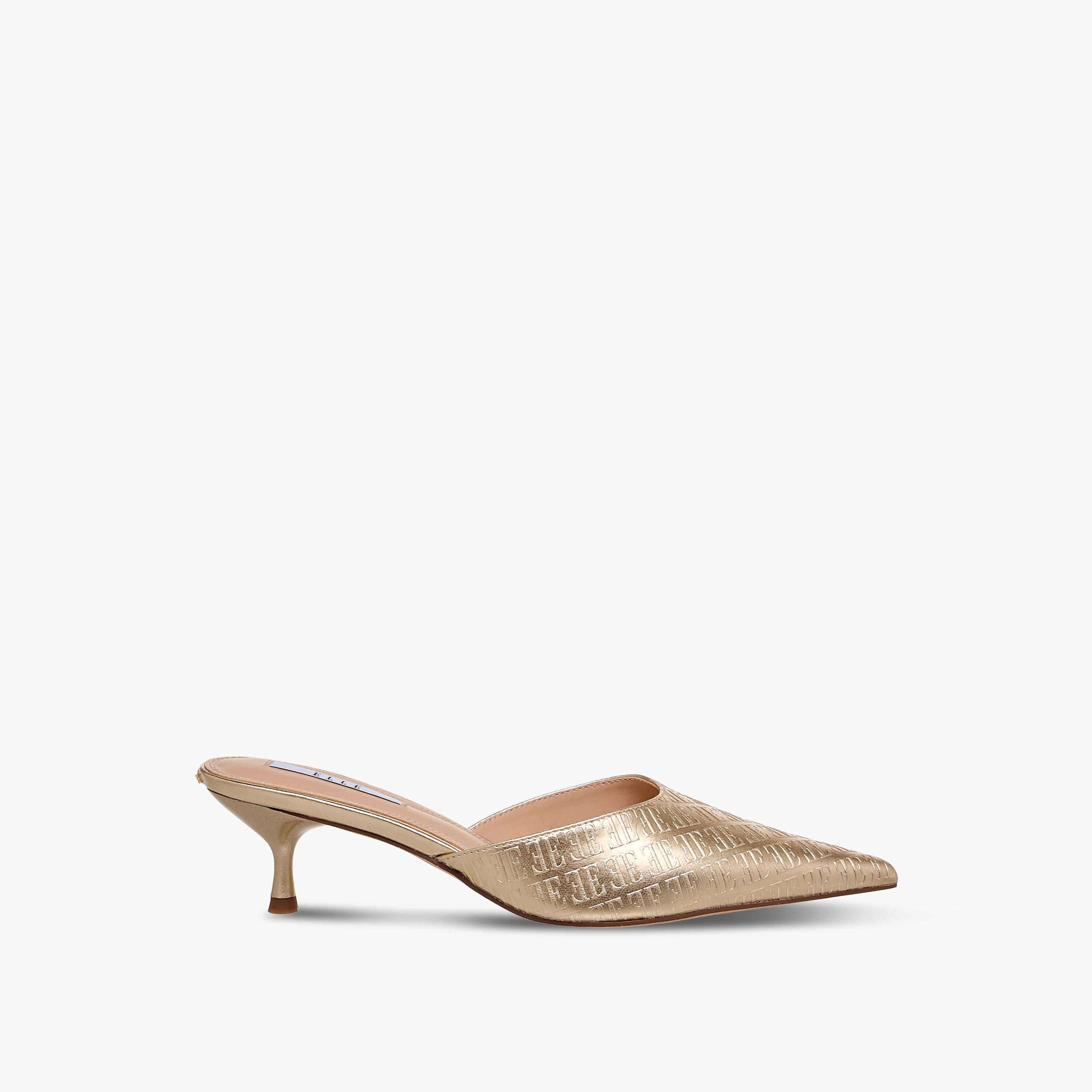 حذاء ميول بكعب صغير ونقوش مونوجرام للنساء من إيل-women-shoes-sandals-heeled-image-3