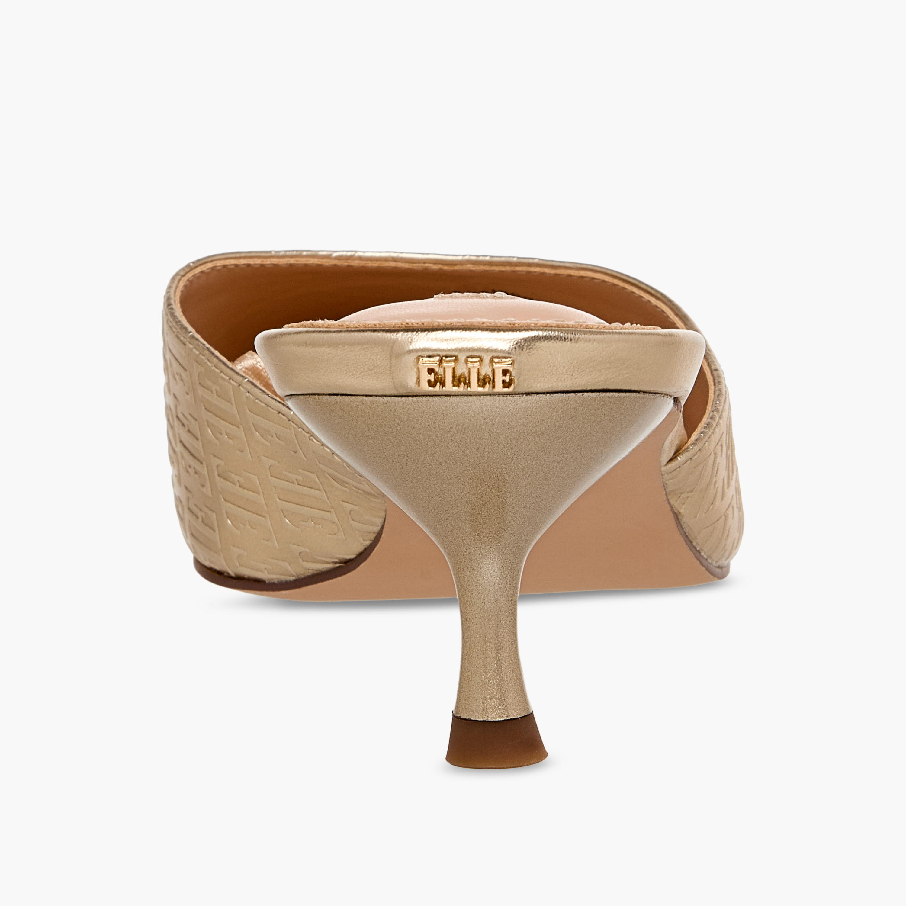 حذاء ميول بكعب صغير ونقوش مونوجرام للنساء من إيل-women-shoes-sandals-heeled-image-5