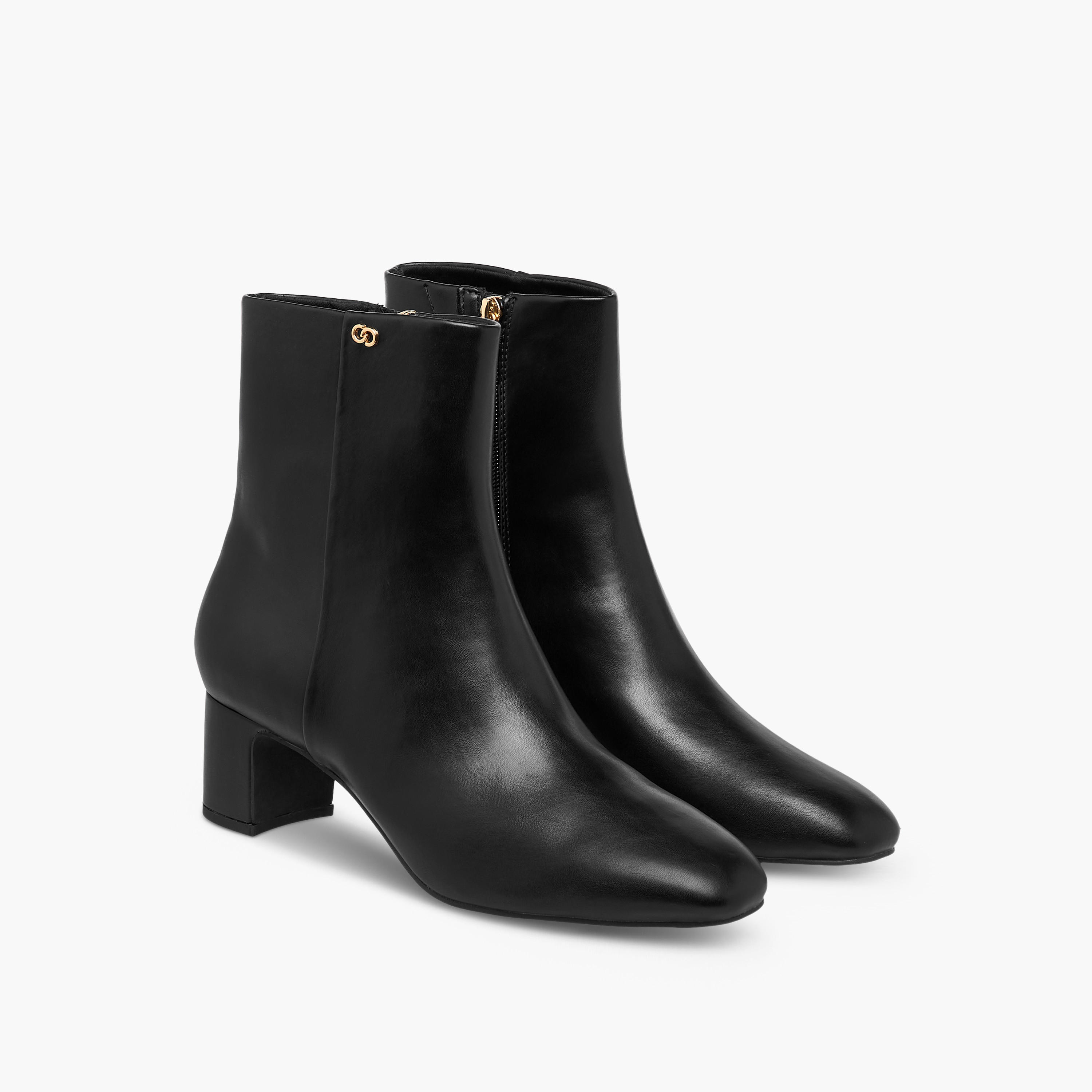Celeste Women's Ankle Boots with Zip Closure and Block Heels-women-shoes-boots-image-1