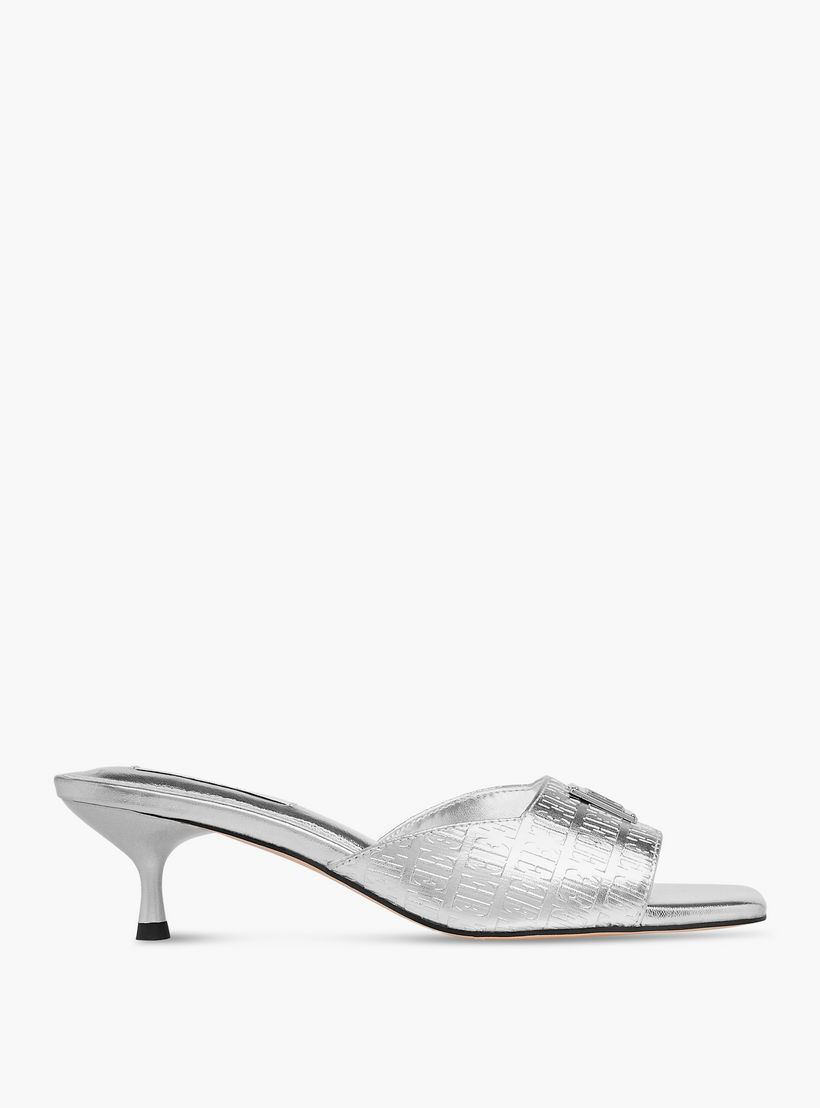 Elle Women's Monogram Embossed Slip-On Sandals with Kitten Heels-women-shoes-sandals-heeled-image-3