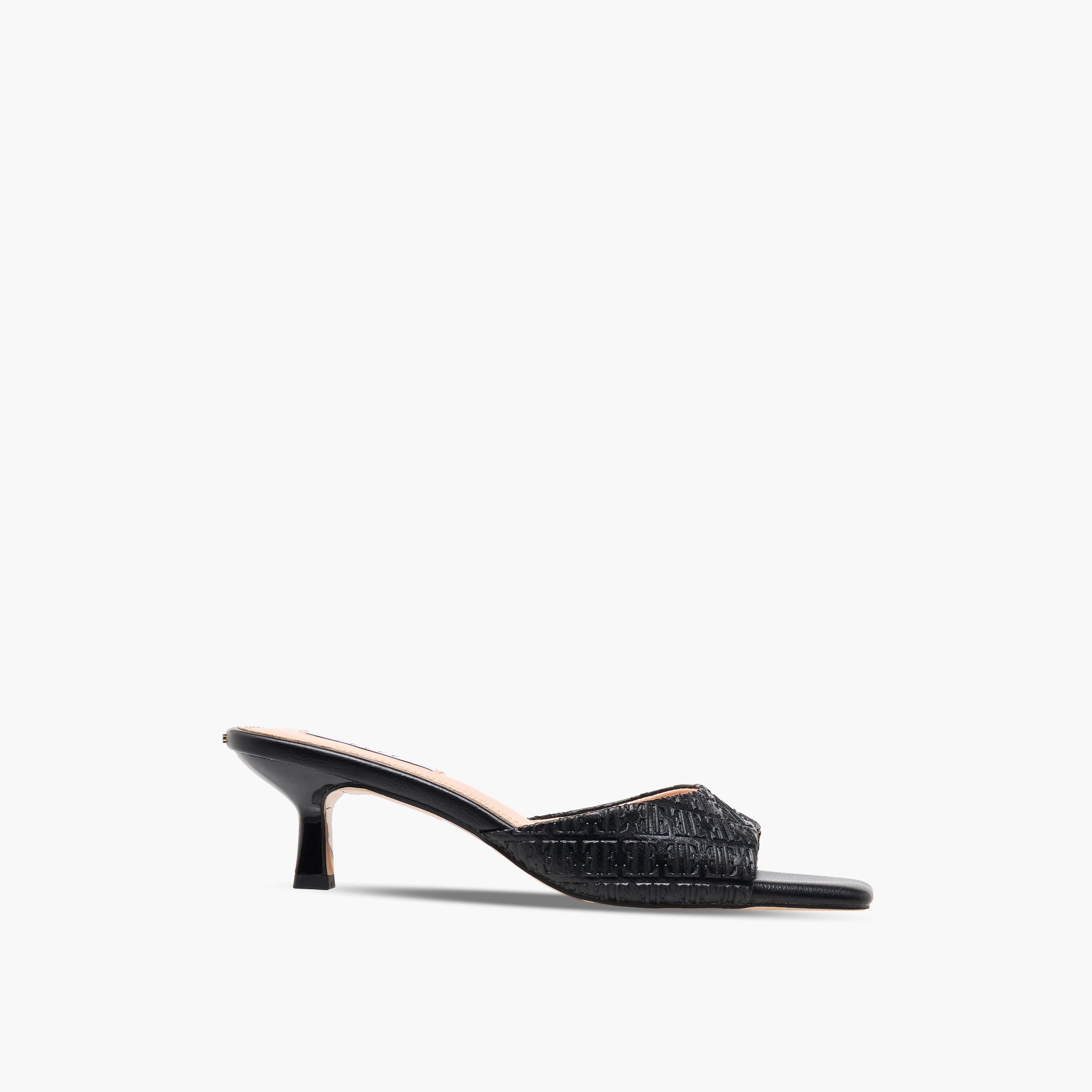 Elle Women Monogram Embossed Kitten Heel Sandals-women-shoes-sandals-heeled-image-3