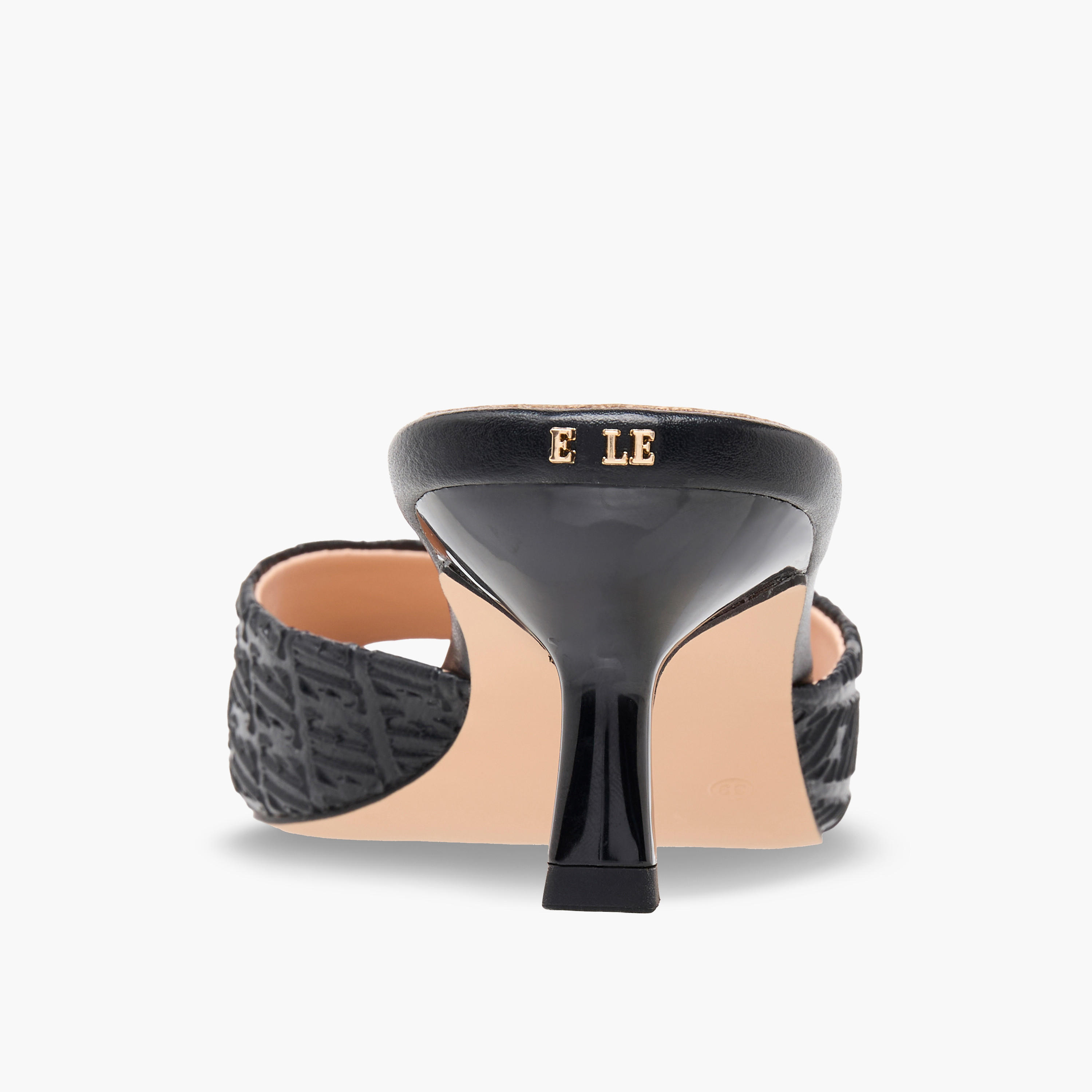 Elle Women Monogram Embossed Kitten Heel Sandals-women-shoes-sandals-heeled-image-5