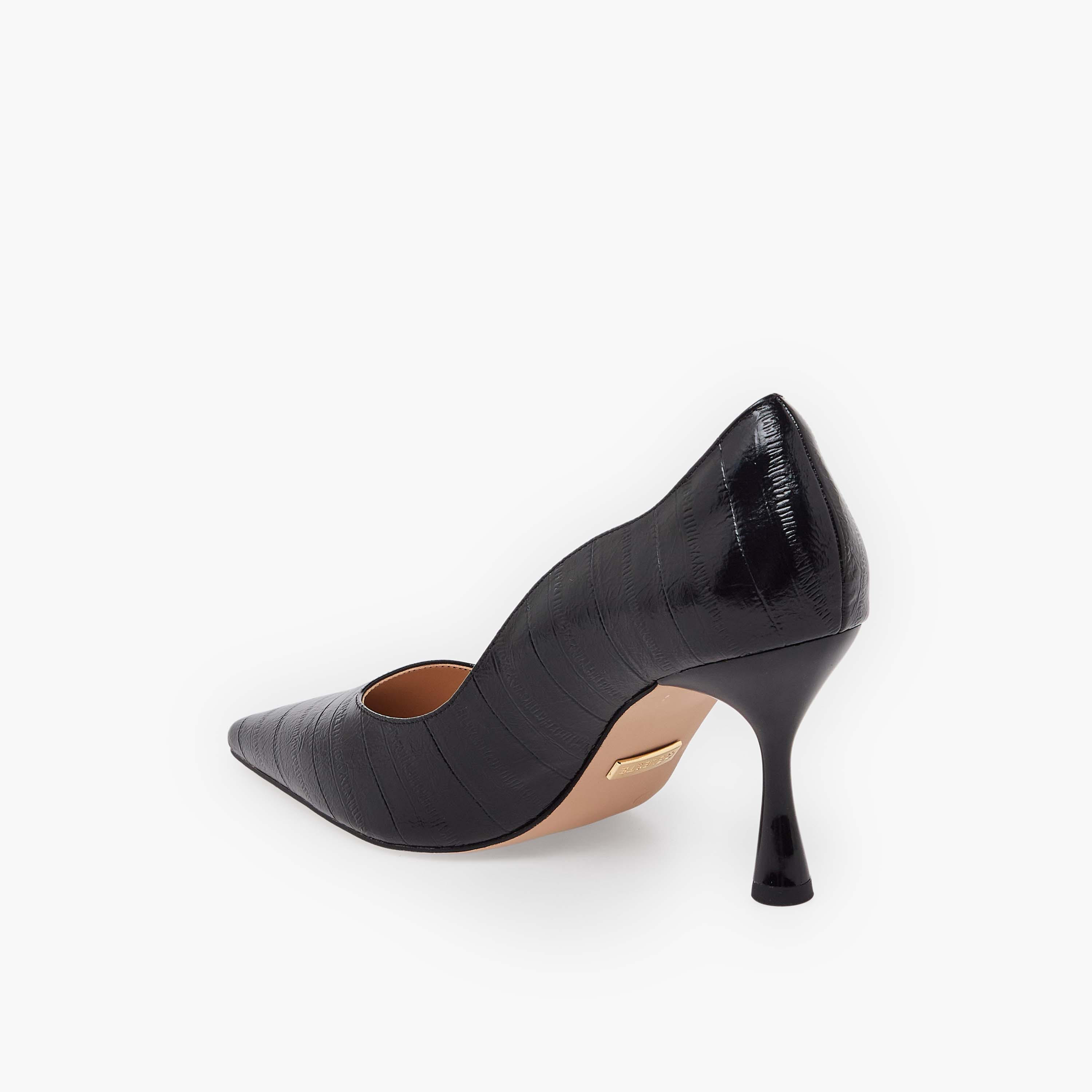Celeste Women Textured Pointed Toe Stiletto Heel Pumps-women-shoes-sandals-heeled-image-5