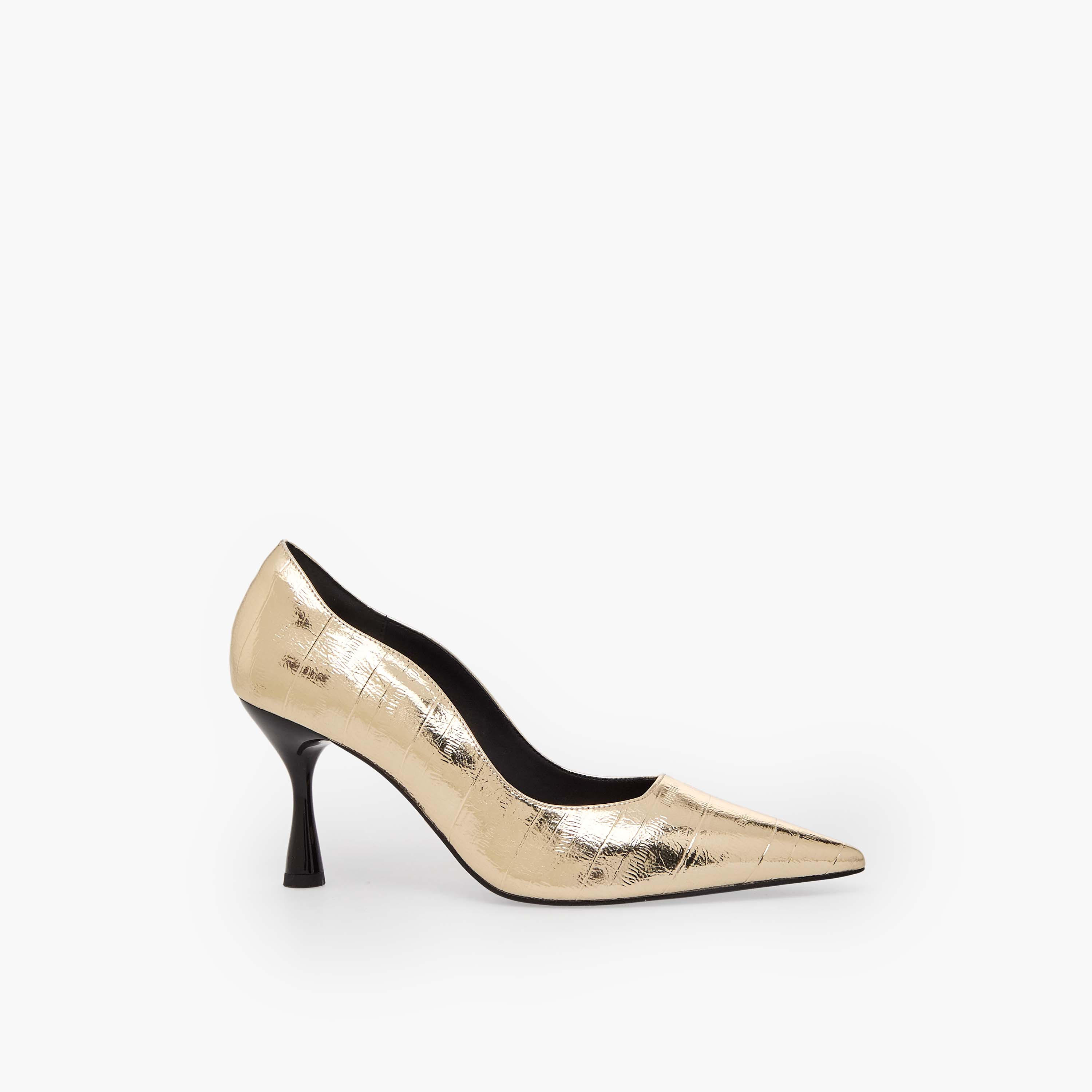 Celeste Women Textured Pointed Toe Stiletto Heel Pumps-women-shoes-sandals-heeled-image-3
