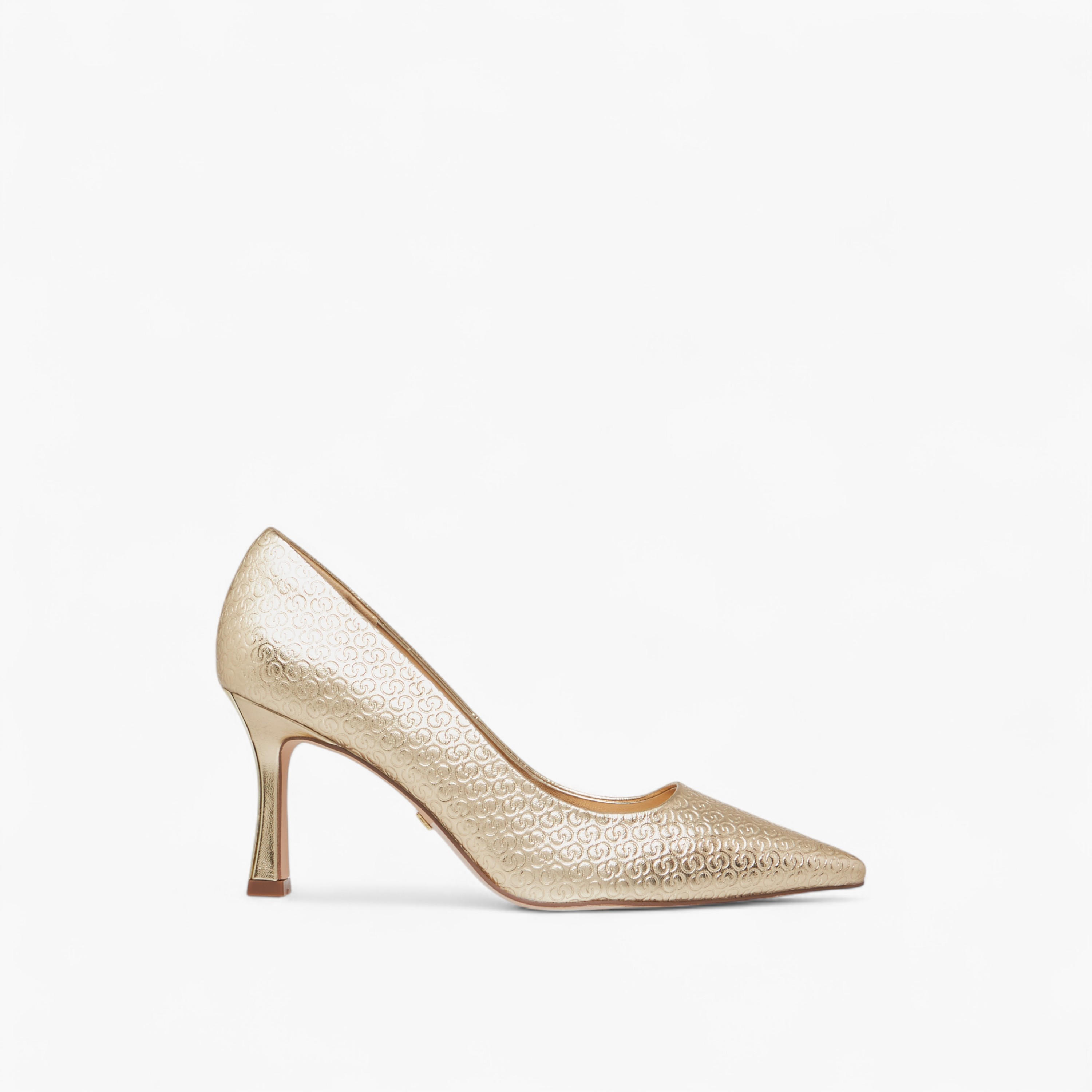 Celeste Women's Monogram Textured Slip-On Pumps with Stiletto Heels-women-shoes-heels-image-3