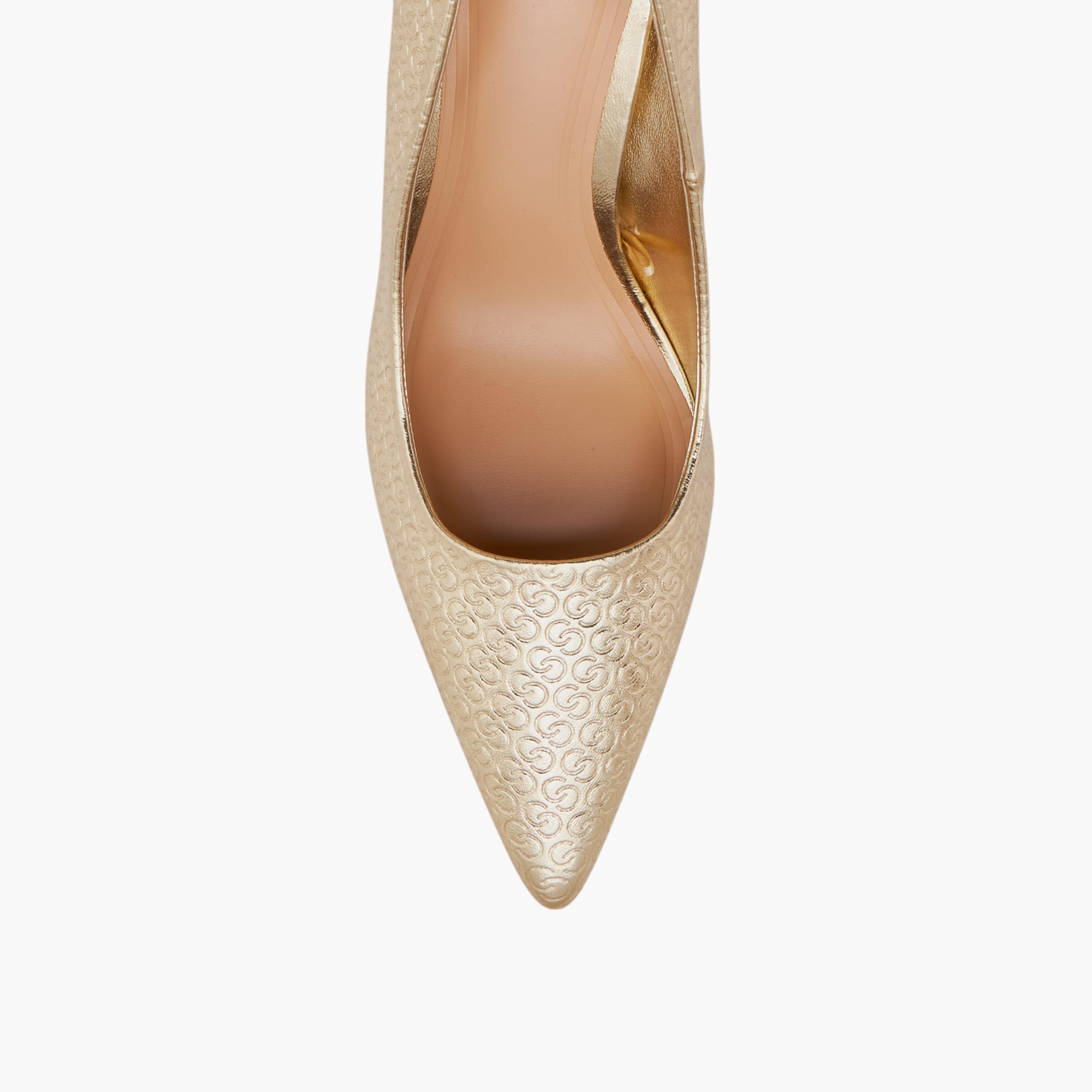 Celeste Women's Monogram Textured Slip-On Pumps with Stiletto Heels-women-shoes-heels-image-4