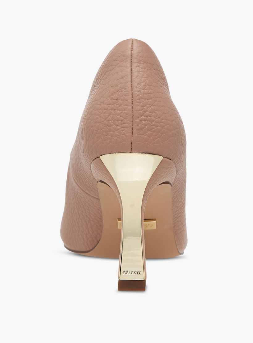 Celeste Women's Textured Pointed Toe Pumps with Stiletto Heels-women-shoes-heels-image-5