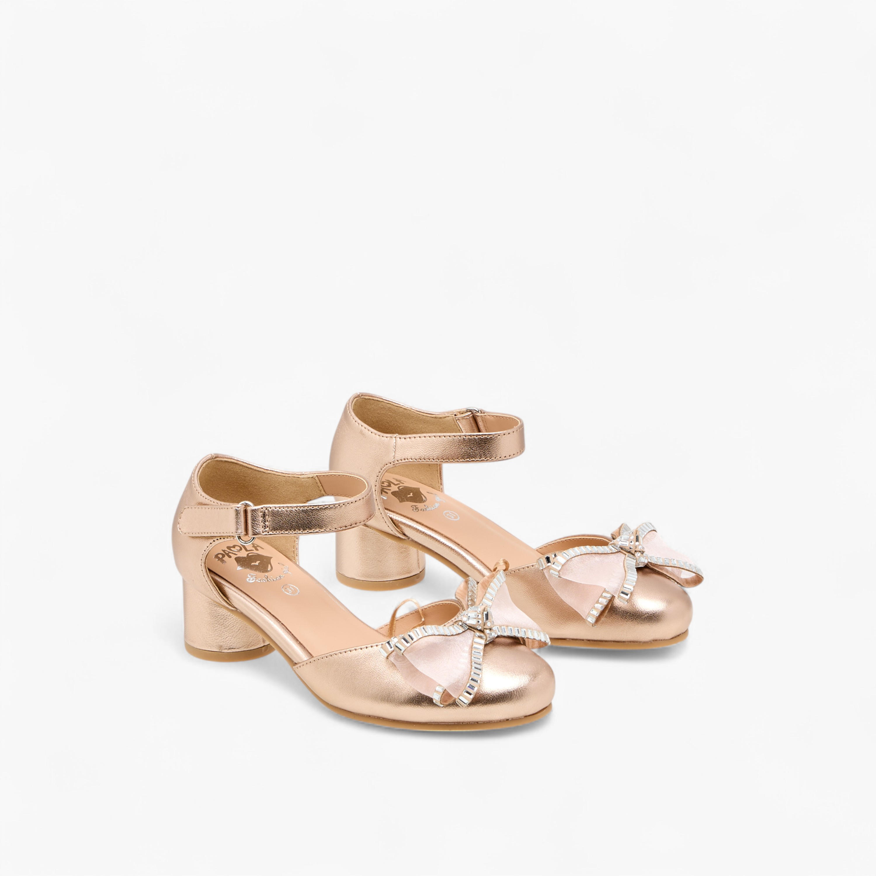 صندل مزين بفيونكة وشريط إغلاق لاصق للبنات من بابلوسكي-girls-shoes-sandals-image-1