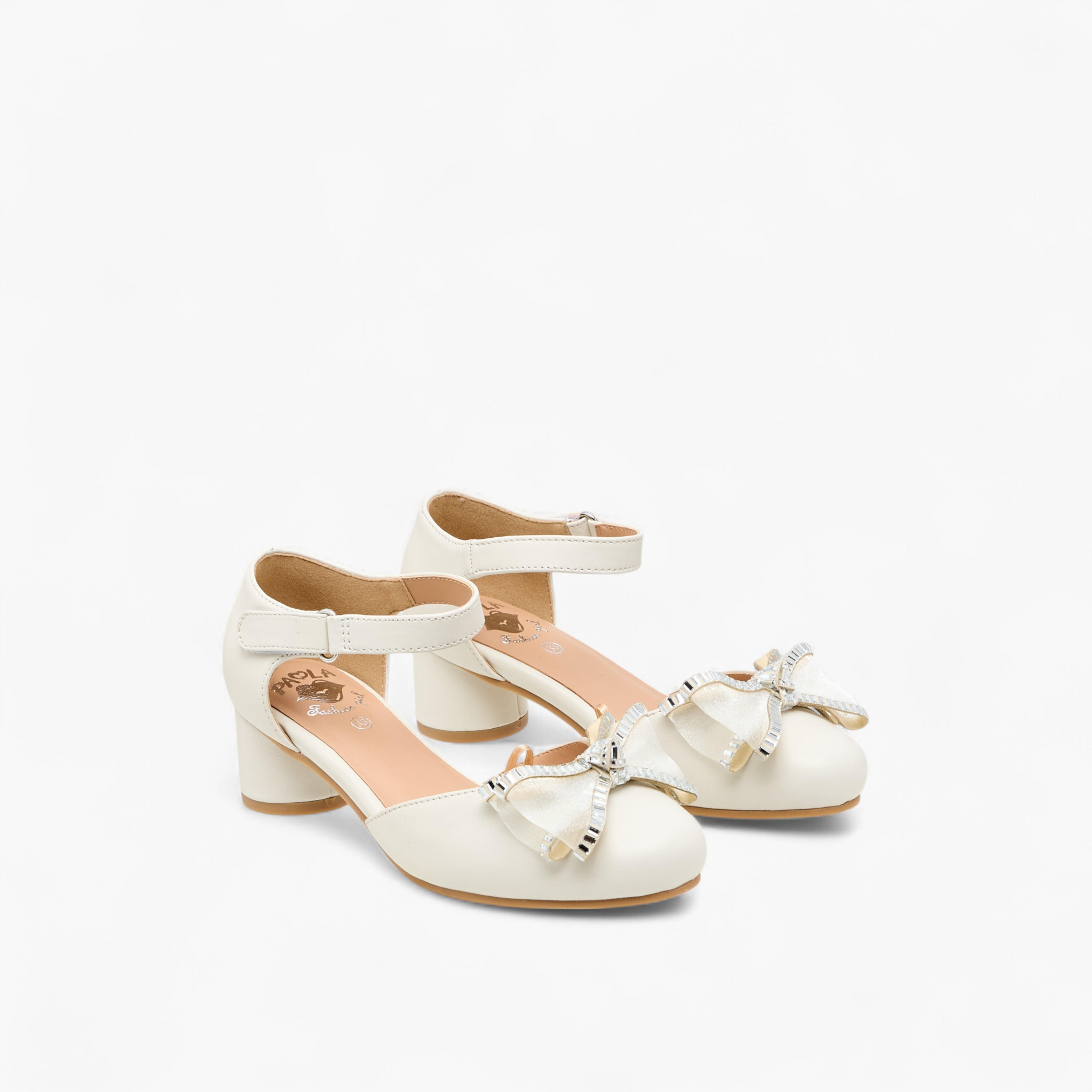 صندل مزين بفيونكة وشريط إغلاق لاصق للبنات من بابلوسكي-girls-shoes-sandals-image-1