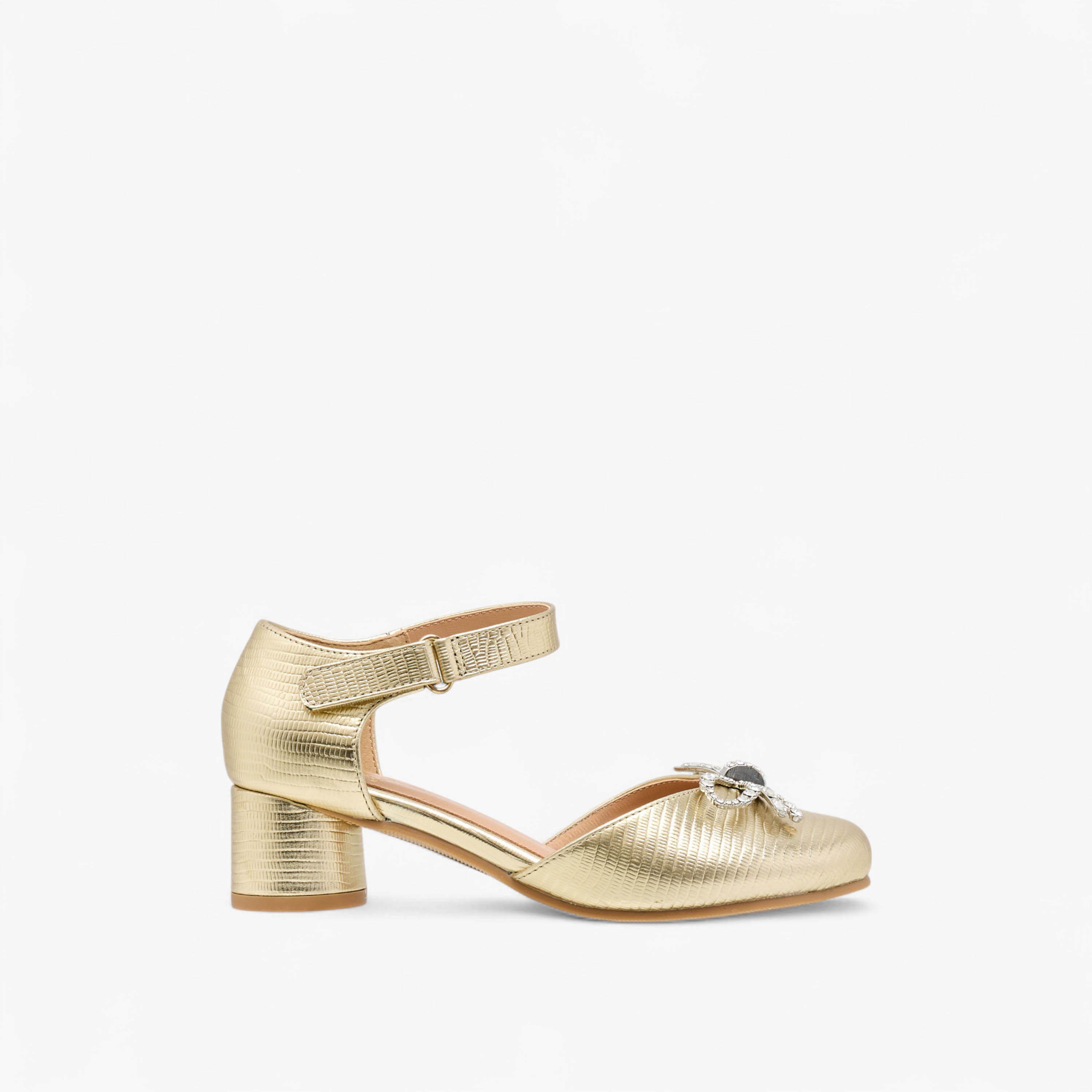 صندل مزين بفيونكة وكعب سميك وشريط إغلاق لاصق من بابلوسكي-girls-shoes-sandals-image-3