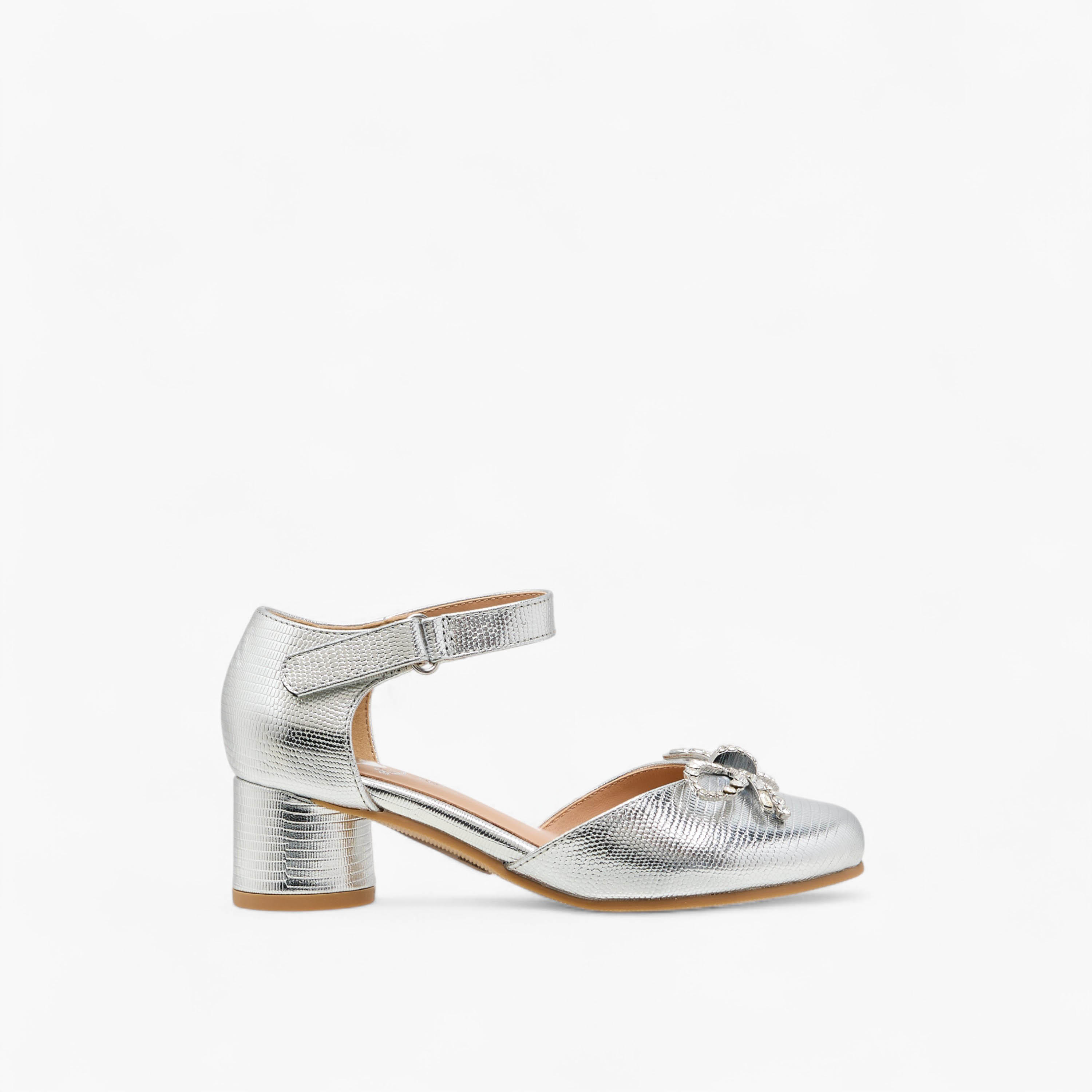 صندل مزين بفيونكة وكعب سميك وشريط إغلاق لاصق من بابلوسكي-girls-shoes-sandals-image-3