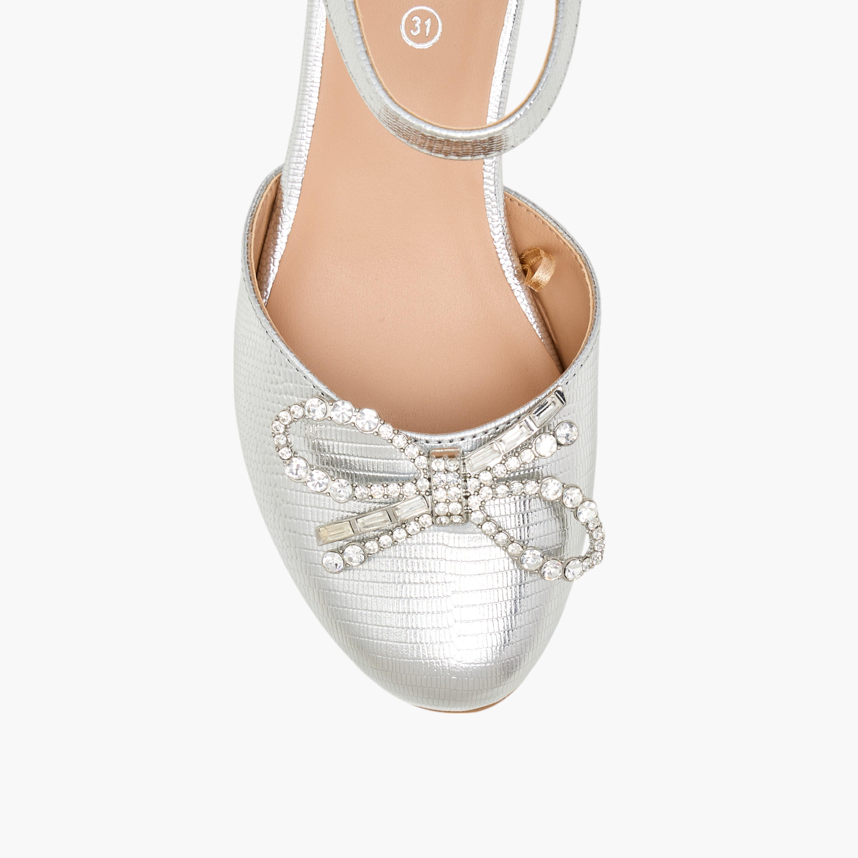 صندل مزين بفيونكة وكعب سميك وشريط إغلاق لاصق من بابلوسكي-girls-shoes-sandals-image-4