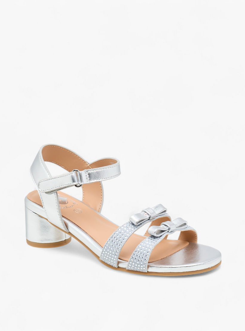 صندل بفيونكة وكعب سميك وشريط إغلاق لاصق للبنات من بابلوسكي-girls-shoes-sandals-image-2