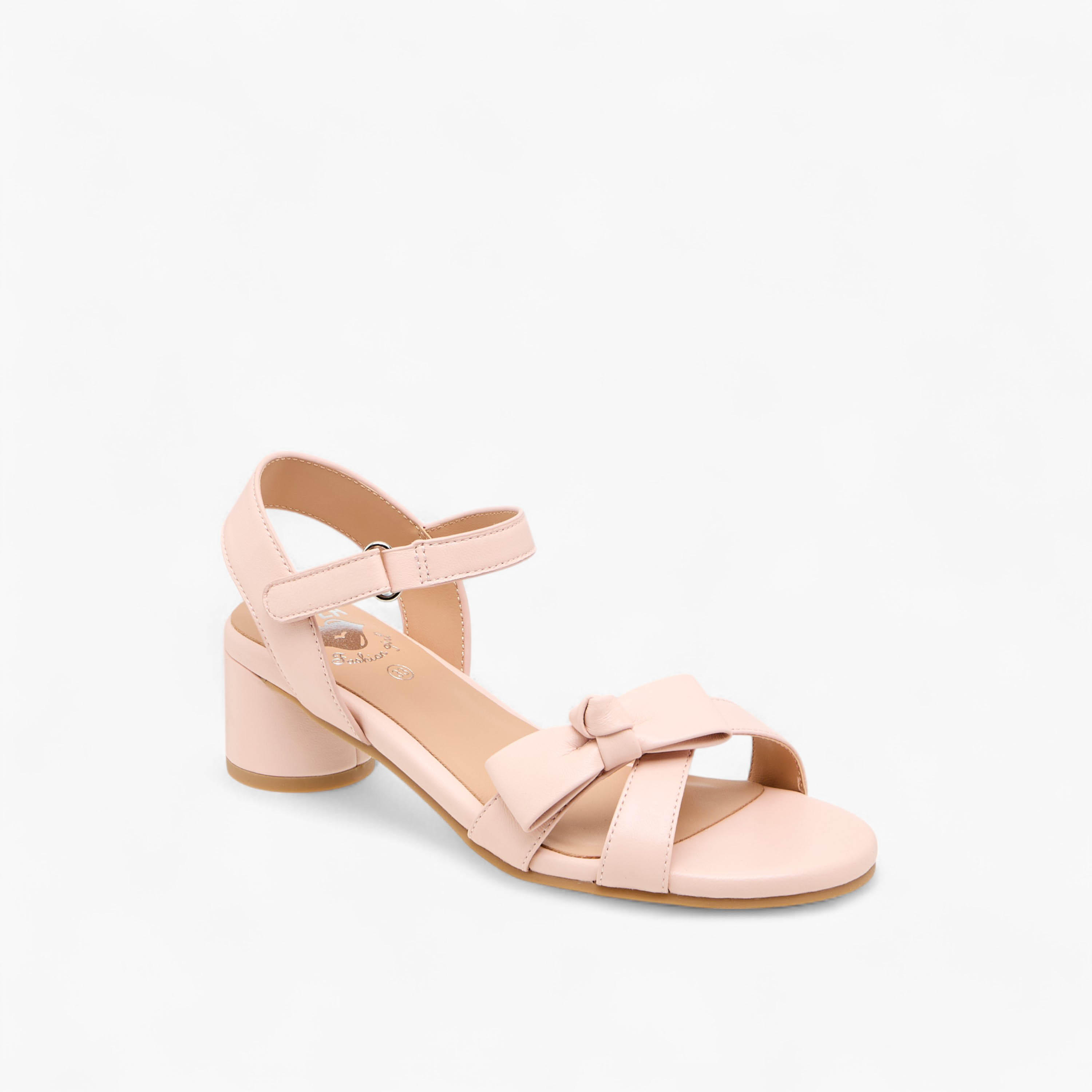 صندل بفيونكة وكعب سميك وشريط إغلاق لاصق للبنات من بابلوسكي-girls-shoes-sandals-image-2