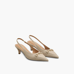 Celeste Women Monogram Print Kitten Heel Slingback Shoes-women-image-1