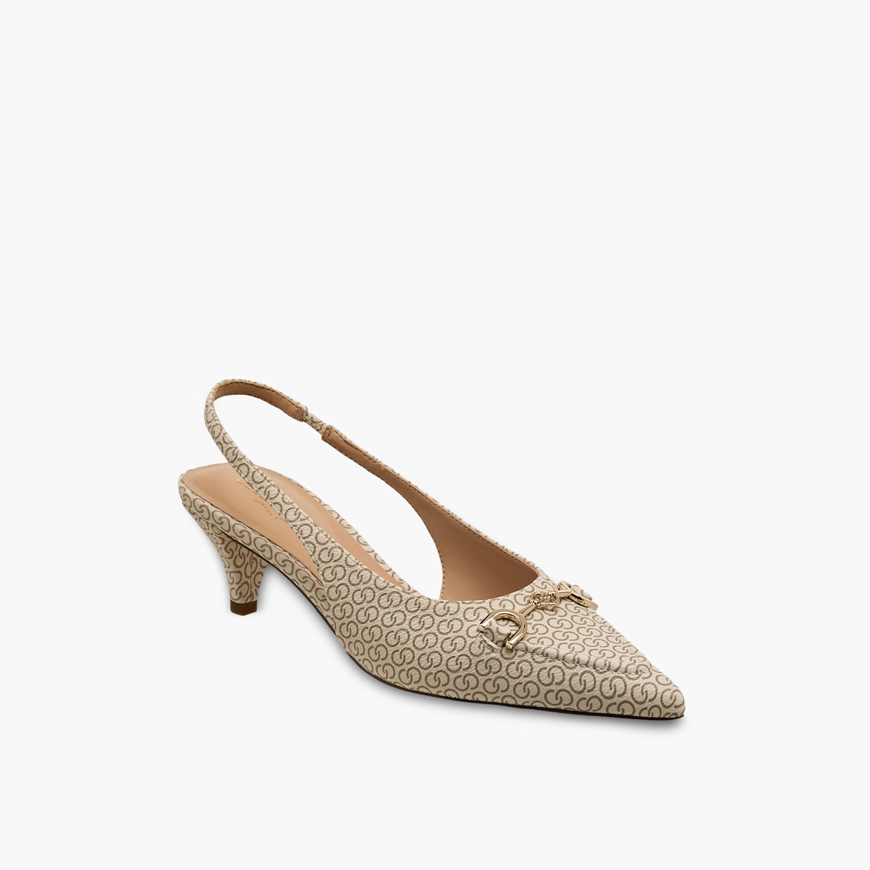 حذاء بحزام خلفي وكعب صغير وطبعات مونوجرام للنساء من سيليست-women-shoes-heels-image-3