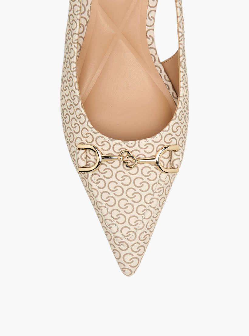 حذاء بحزام خلفي وكعب صغير وطبعات مونوجرام للنساء من سيليست-women-shoes-heels-image-5