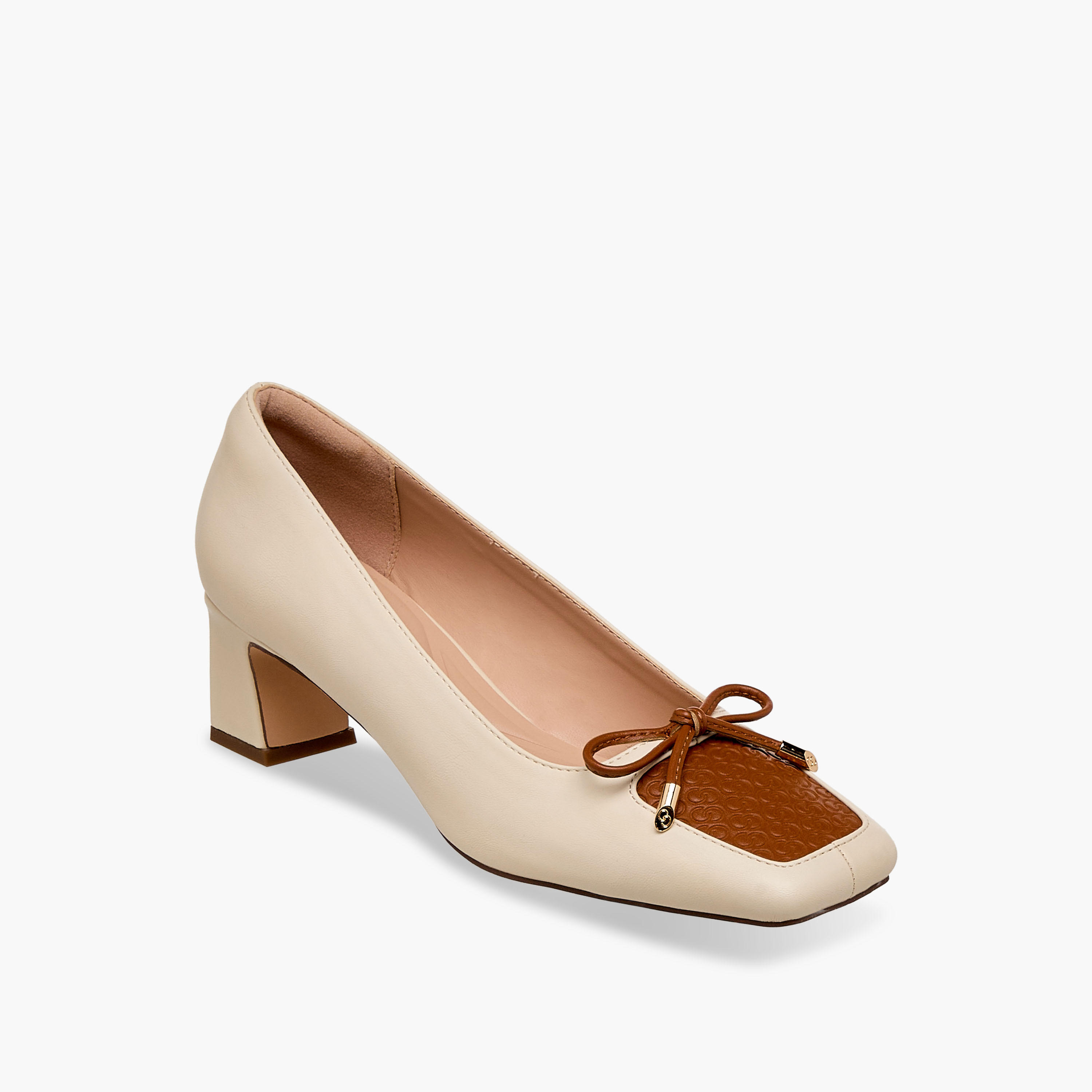 حذاء بكعب عريض بنقوش شعار للنساء من سيليست-women-shoes-heels-image-2