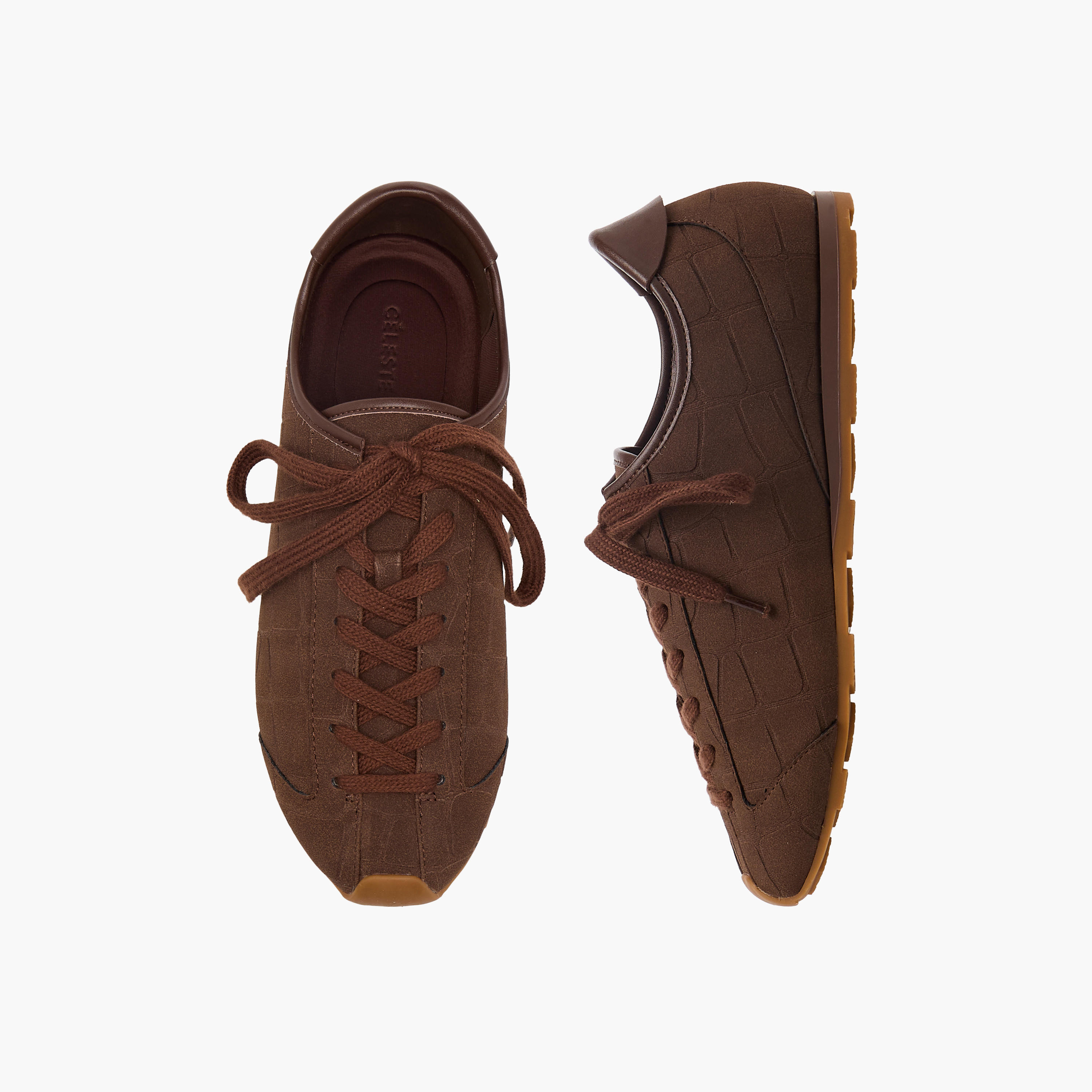 Celeste Women Textured Lace-Up Ankle Sneakers-women-shoes-sneakers-image-1
