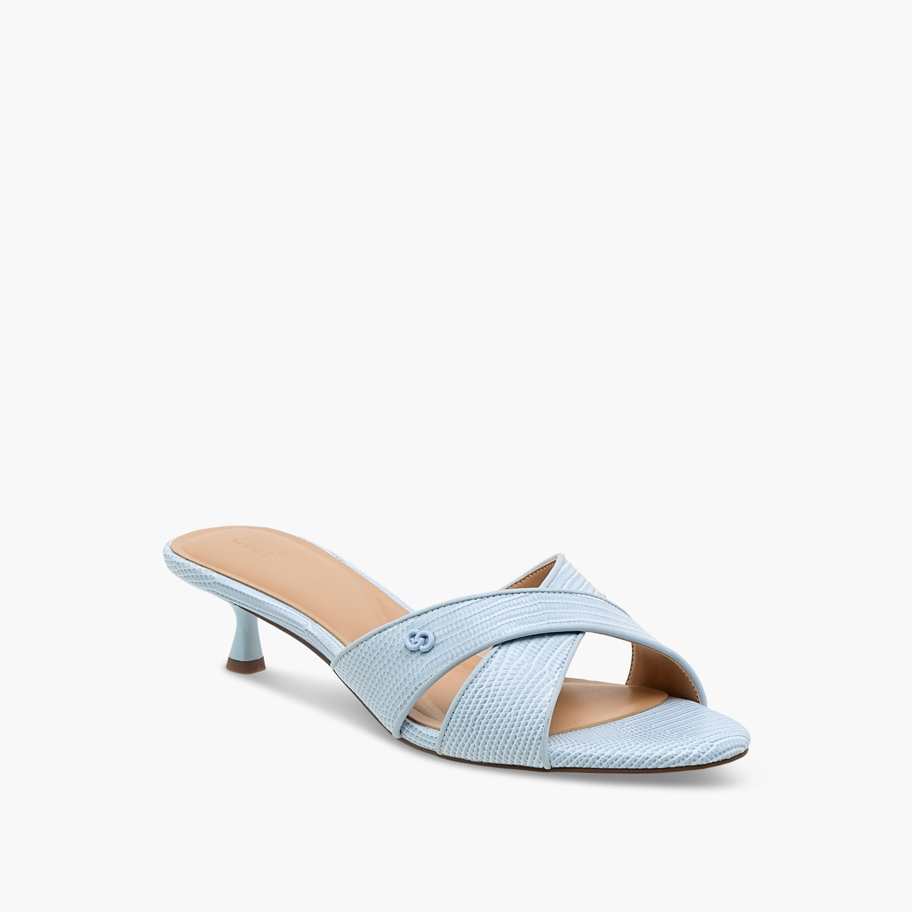 Celeste Women Cross Strap Slip-on Sandals with Kitten Heels-women-shoes-sandals-heeled-image-2