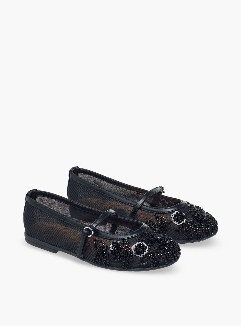 حذاء ماري جين بزينة خرز للفتيات من سيليست-girls-shoes-maryjanes-image-1