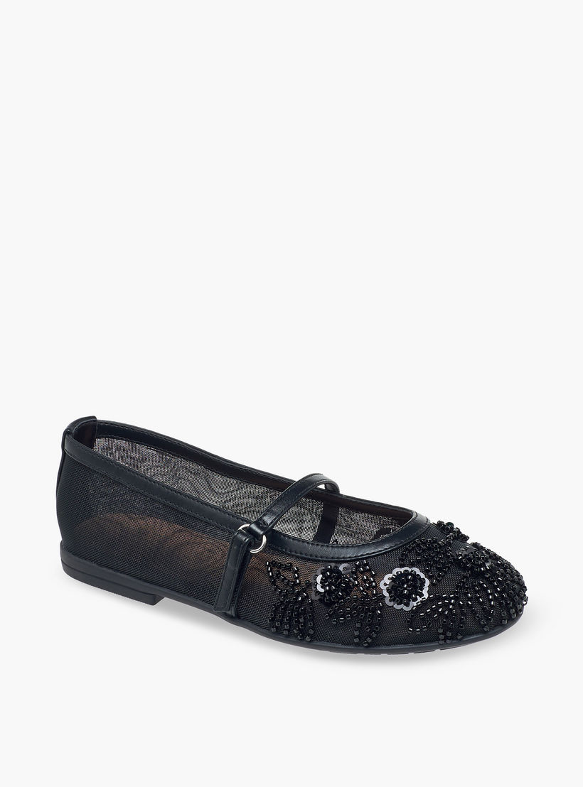 حذاء ماري جين بزينة خرز للفتيات من سيليست-girls-shoes-maryjanes-image-2