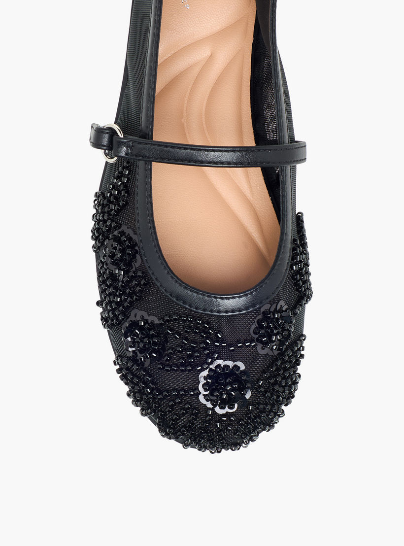 حذاء ماري جين بزينة خرز للفتيات من سيليست-girls-shoes-maryjanes-image-4
