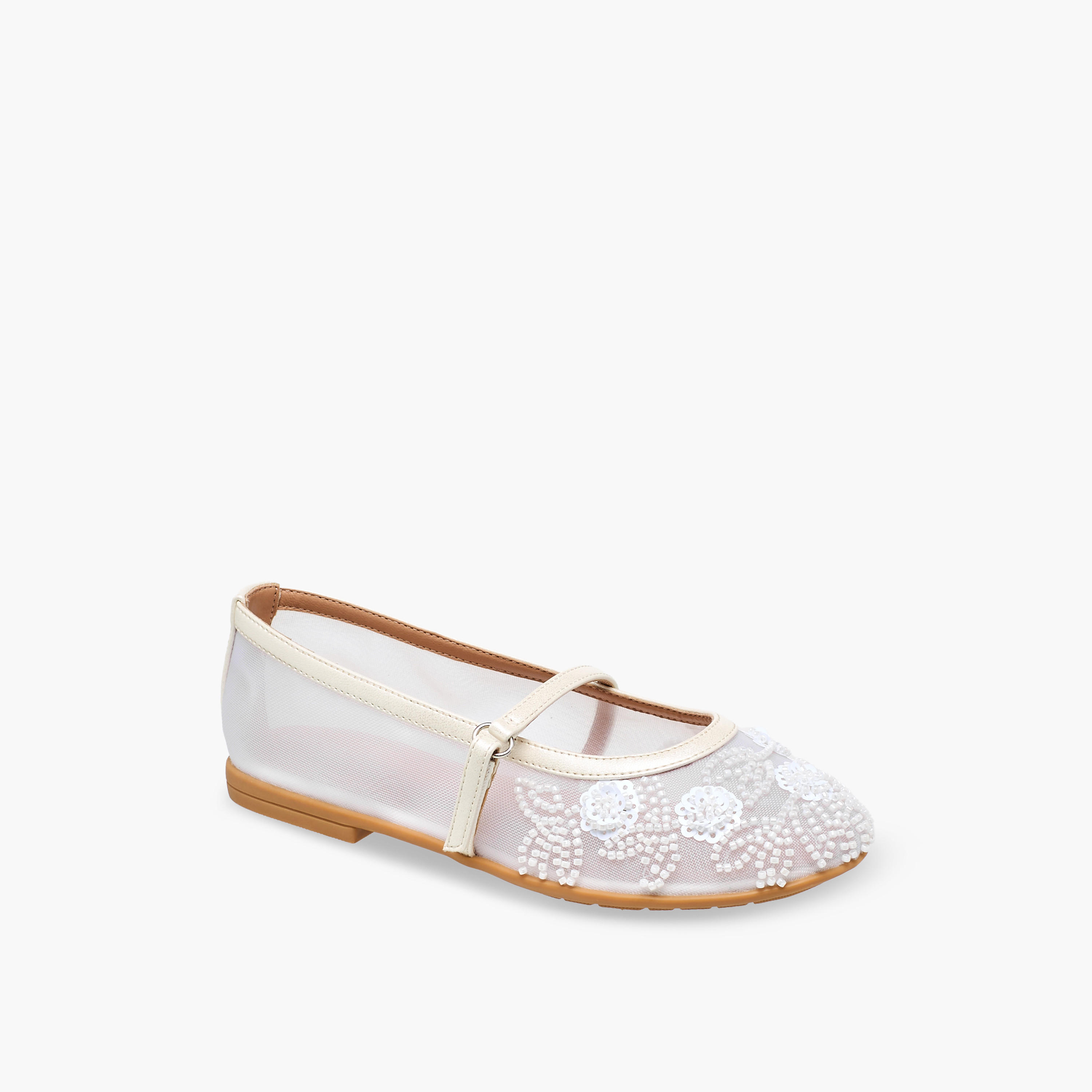Celeste Girls Bead Embellished Mary Jane Shoes-girls-shoes-maryjanes-image-2