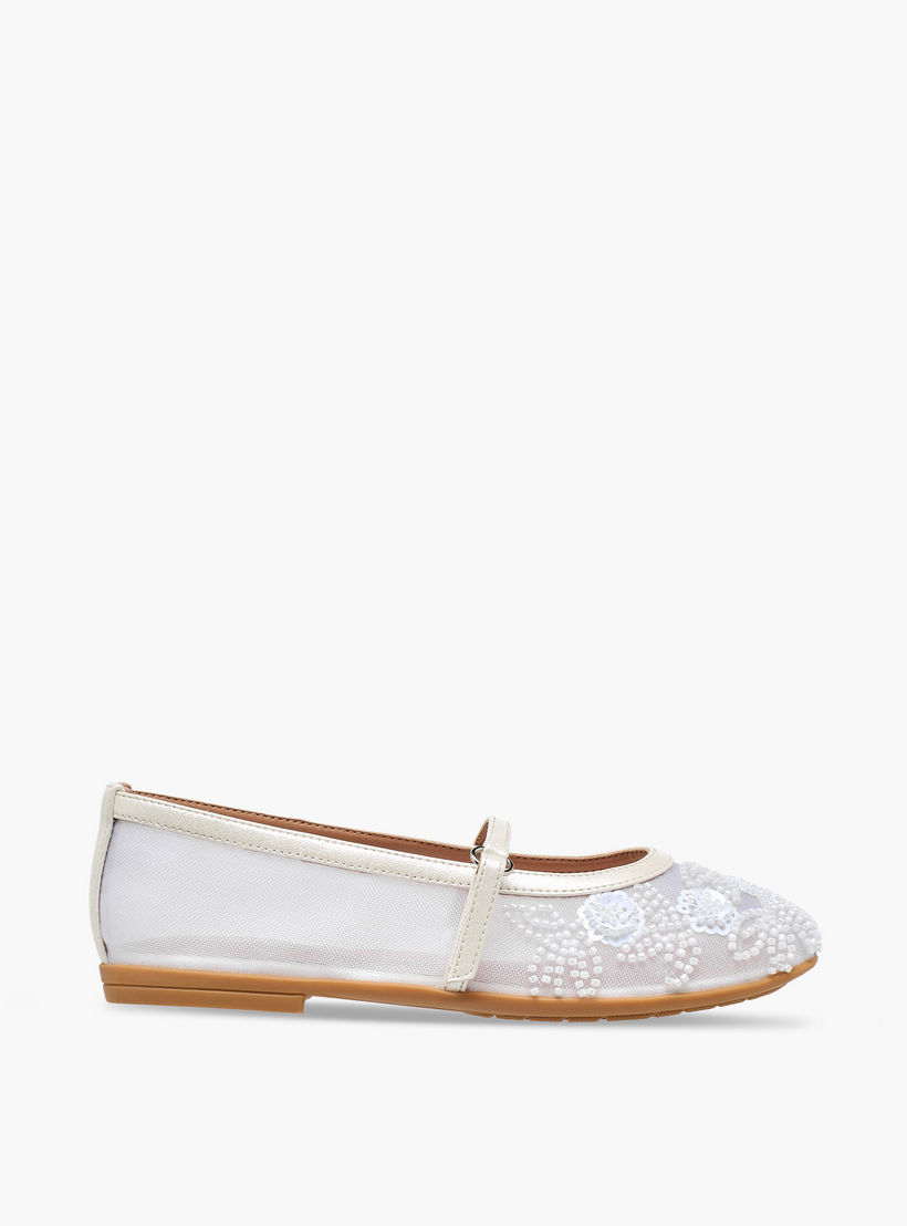 Celeste Girls Bead Embellished Mary Jane Shoes-girls-shoes-maryjanes-image-3