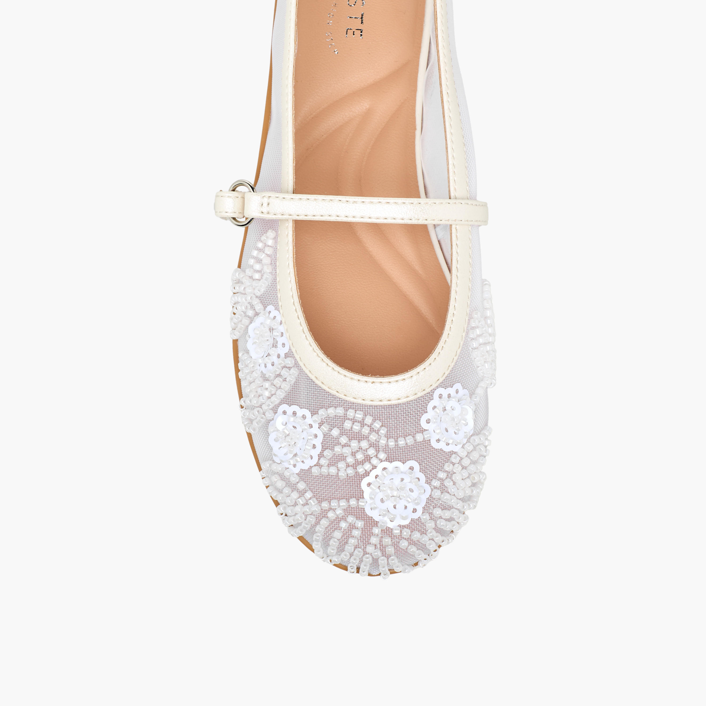 Celeste Girls Bead Embellished Mary Jane Shoes-girls-shoes-maryjanes-image-4