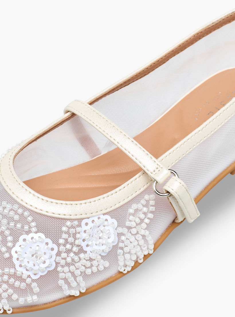 Celeste Girls Bead Embellished Mary Jane Shoes-girls-shoes-maryjanes-image-6
