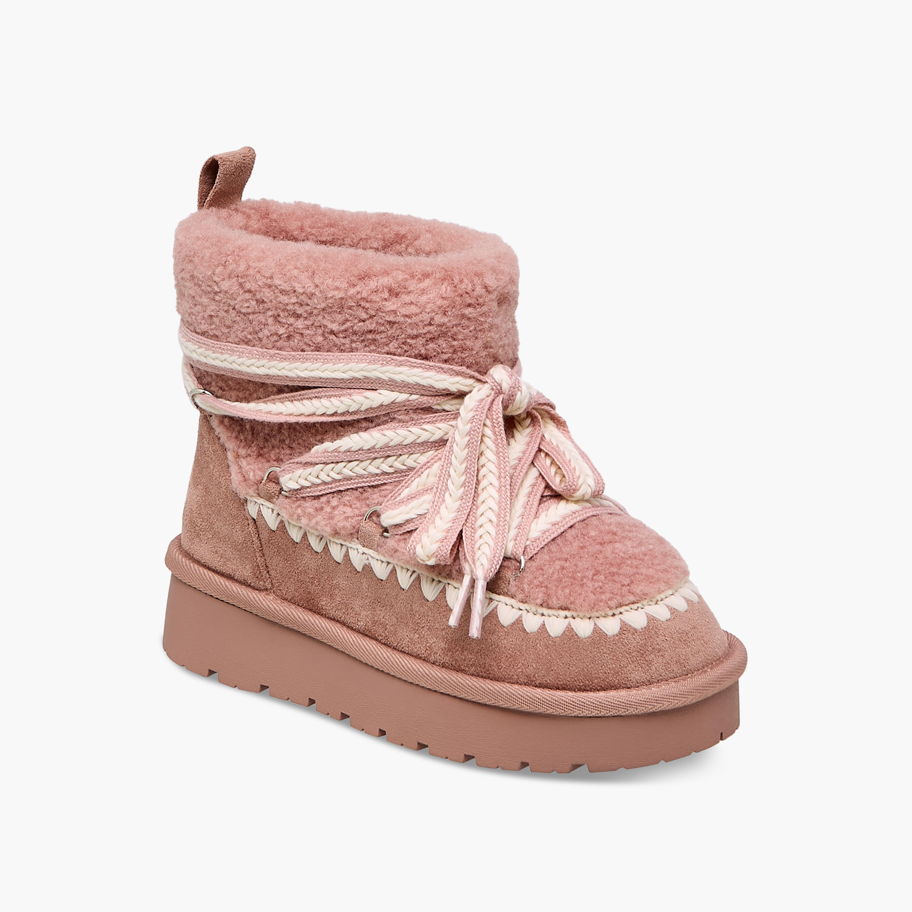 بوت بطول الكاحل بتفاصيل فرو للبنات من ليتل ميسي-girls-shoes-boots-image-2
