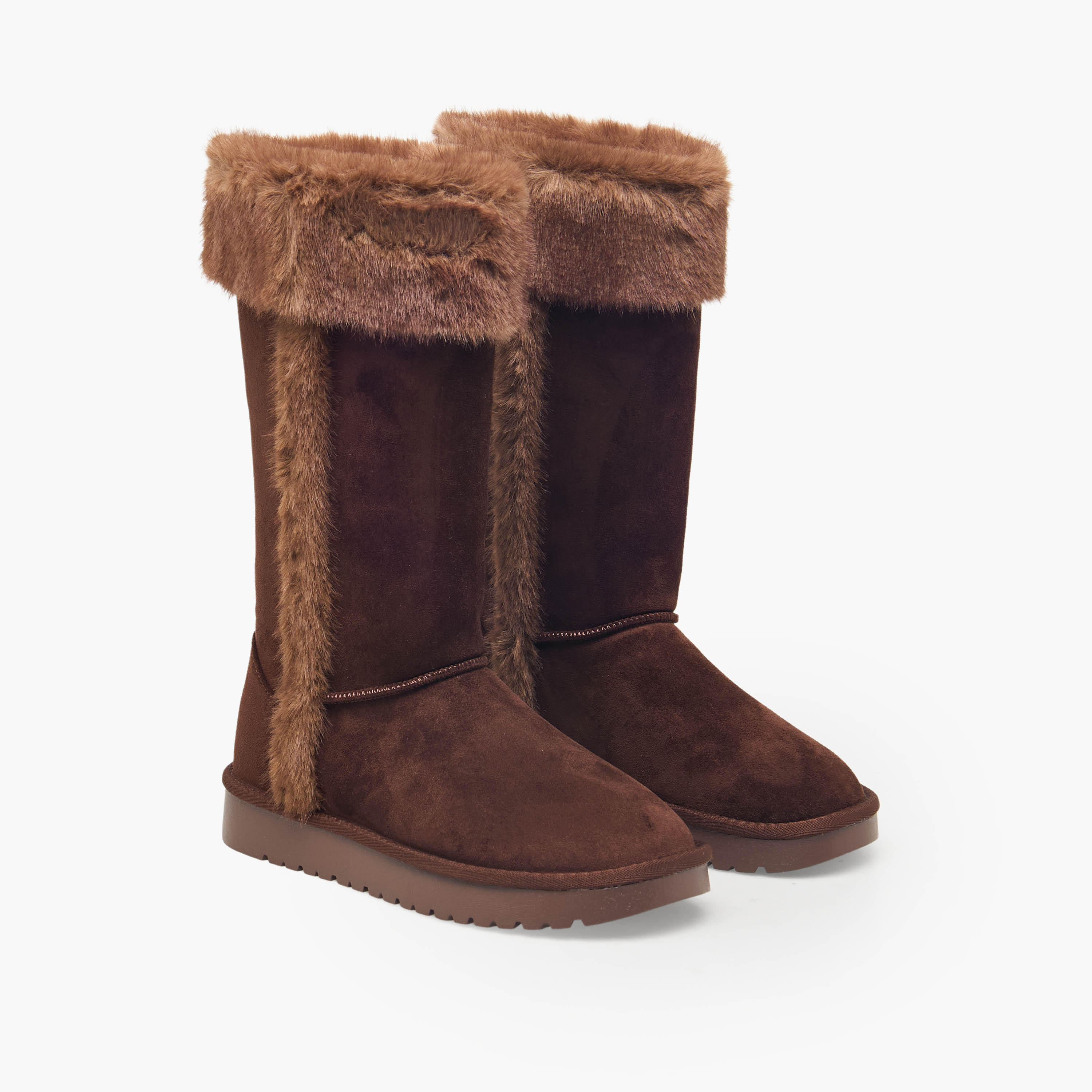 Celeste Women Faux Fur Trim High Shaft Boots-women-shoes-boots-image-1