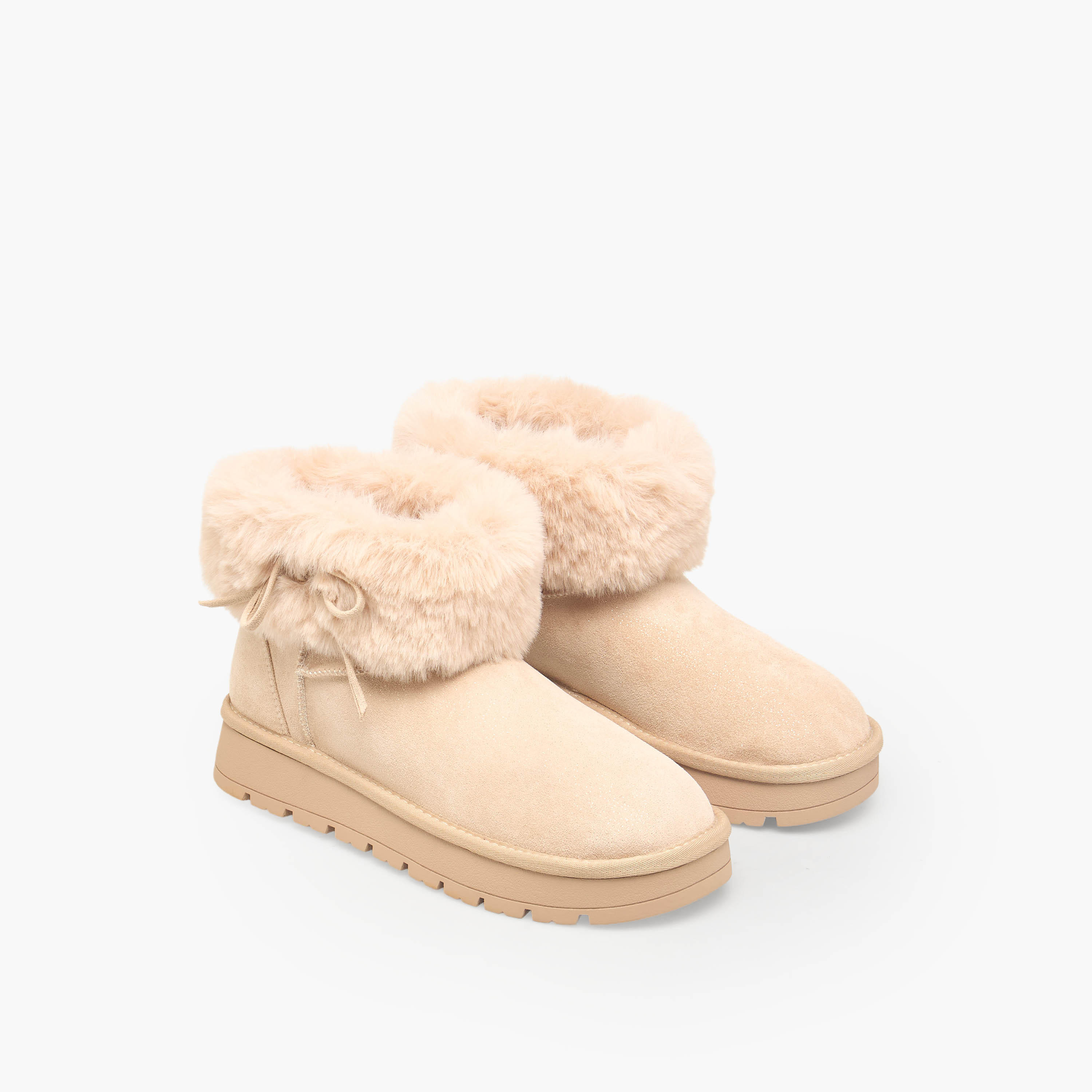 Missy Women Faux Fur Suede Ankle Boots-women-shoes-boots-image-1