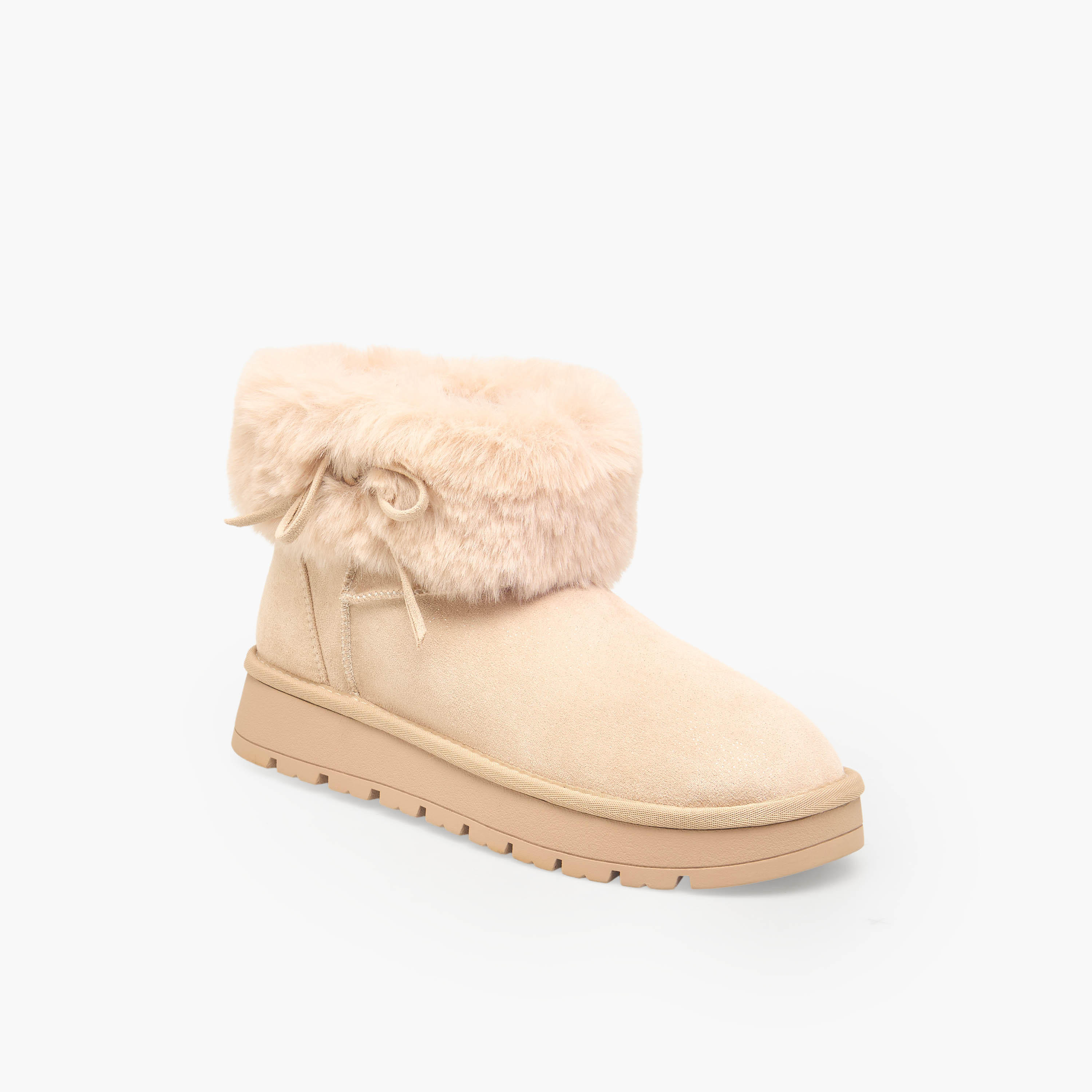 Missy Women Faux Fur Suede Ankle Boots-women-shoes-boots-image-2