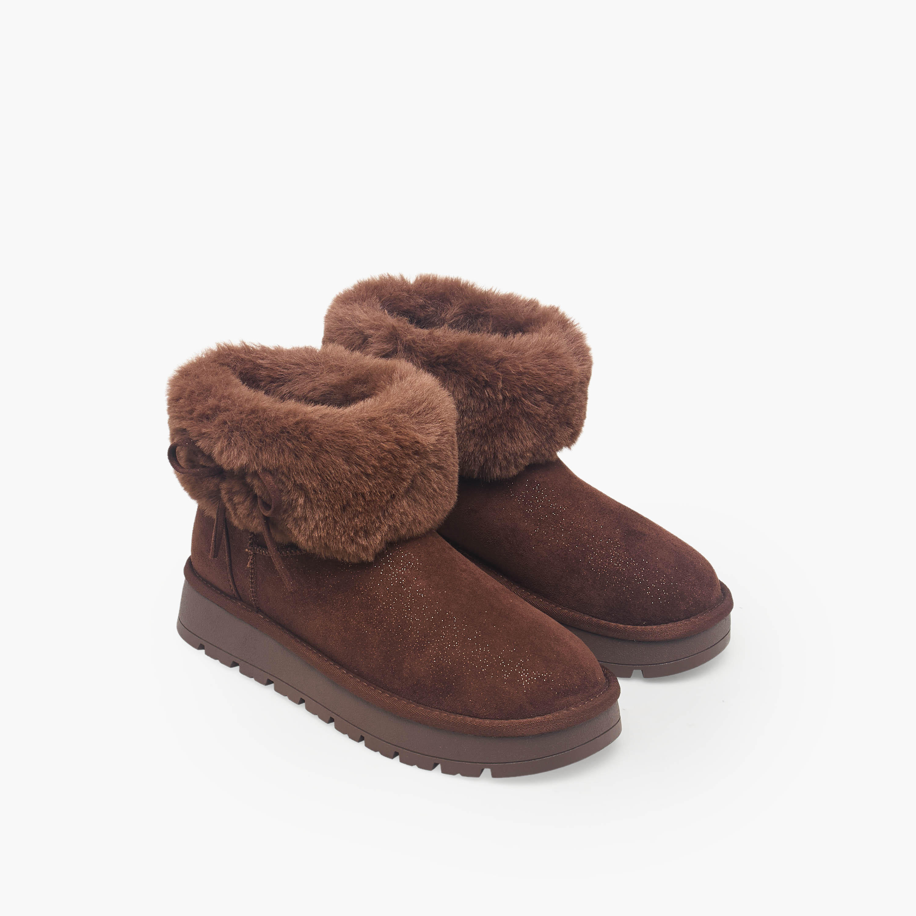 Missy Women Faux Fur Suede Ankle Boots-women-shoes-boots-image-1